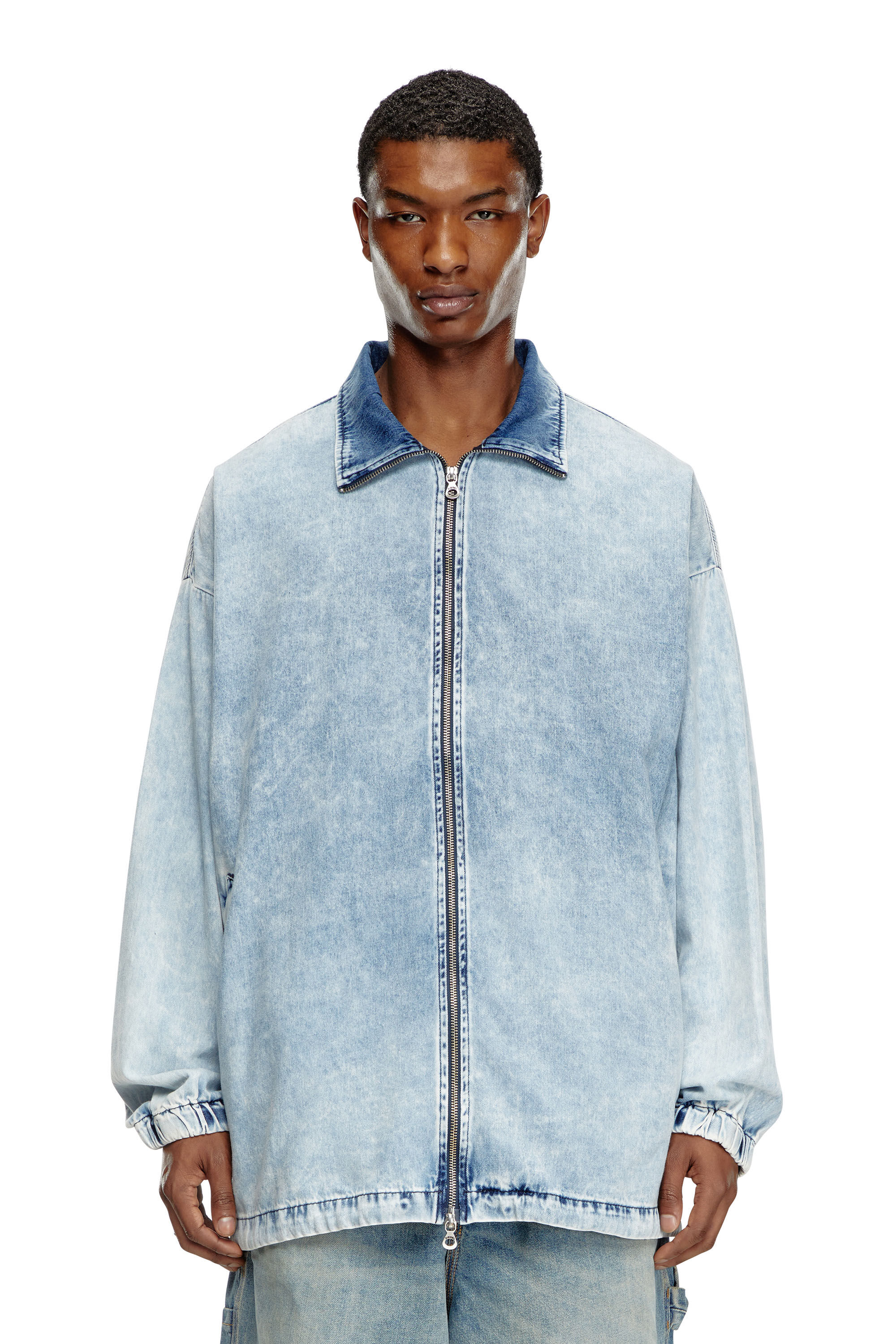 Diesel - D-KRAP-S1, Herren Jeansjacke mit Oval D in Hellblau - 4