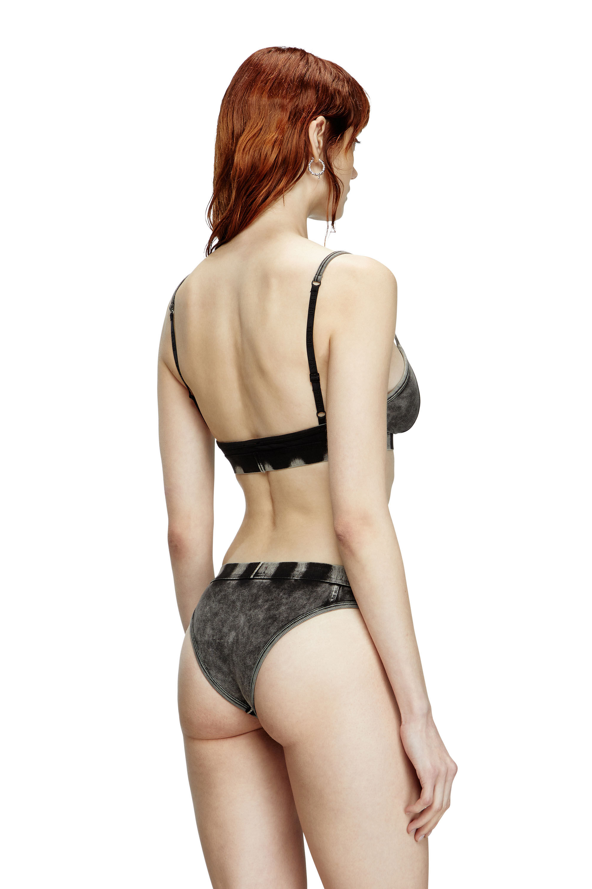 Diesel - CLODIA-DNM, Damen Briefs aus Jersey mit Denim-Effekt in Schwarz - 4