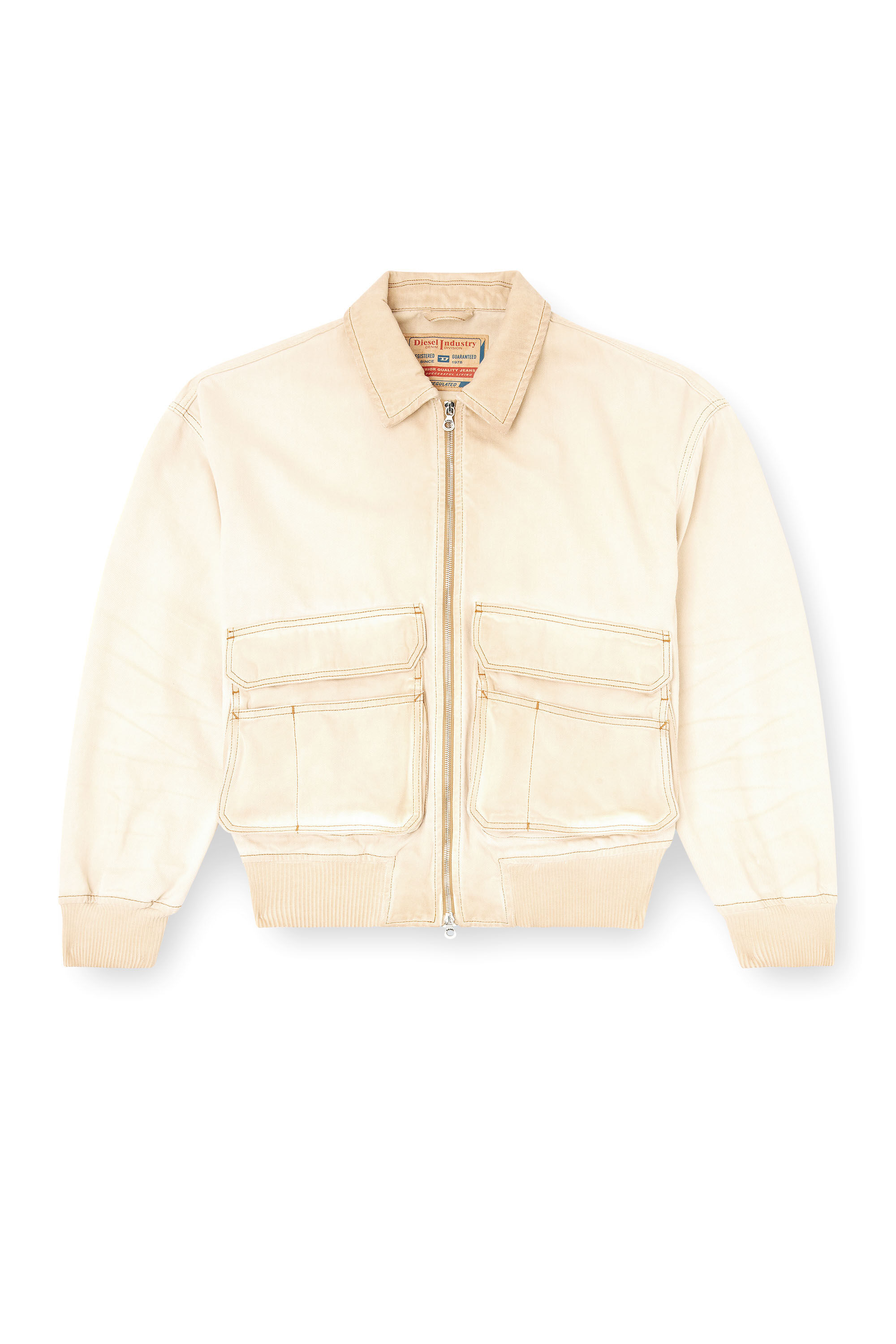 Diesel - D-KURZ, Unisex Jacke aus Denim in Köperbindung in Beige - 2