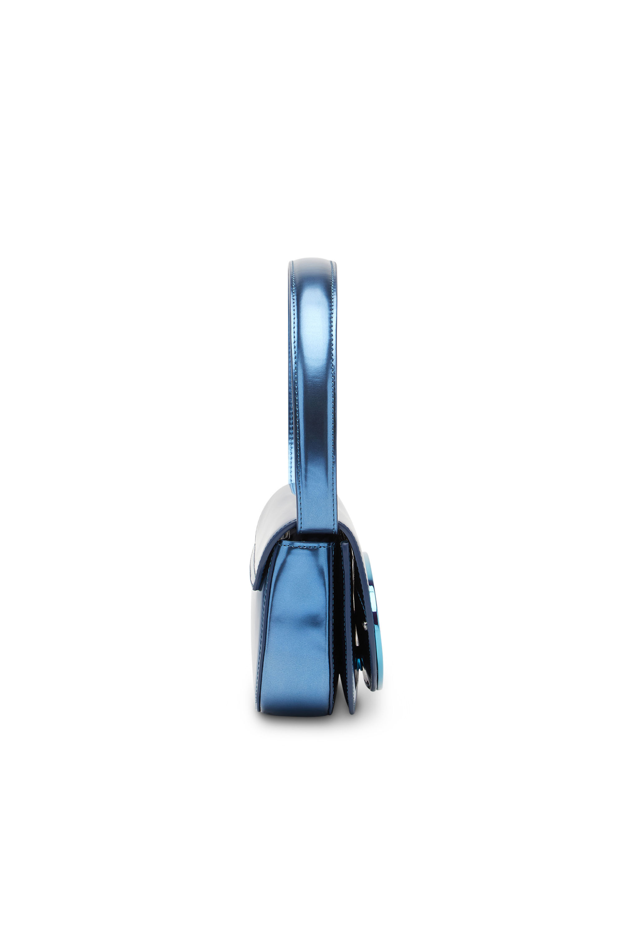 Diesel - 1DR, Damen 1DR-Ikonische Schultertasche aus Spiegel-Leder in Blau - 4