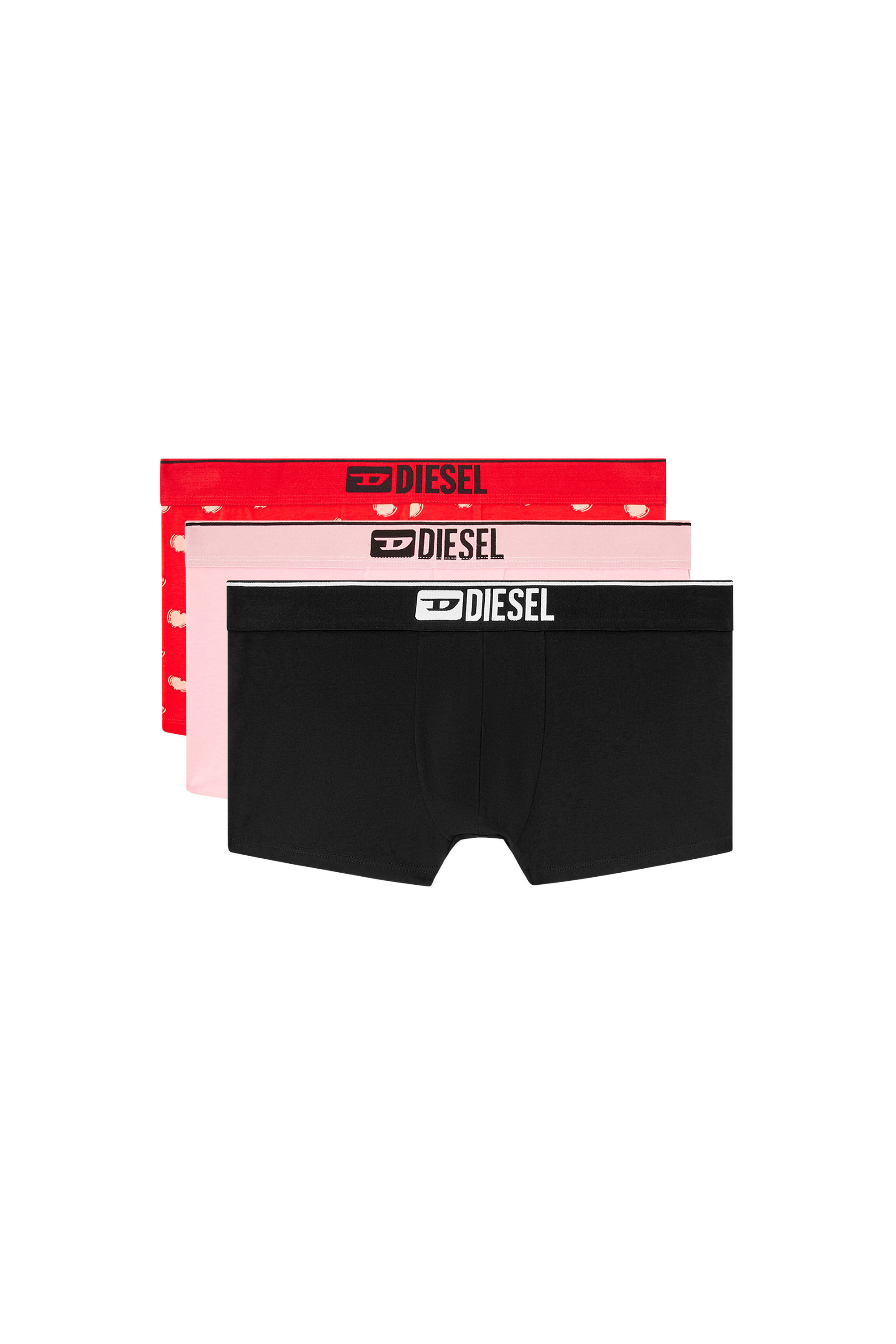 Diesel - DAMIEN-GFT-3PACK, Herren Retropants mit Herz-Motiv im Dreierpack in Schwarz/Rot - 2