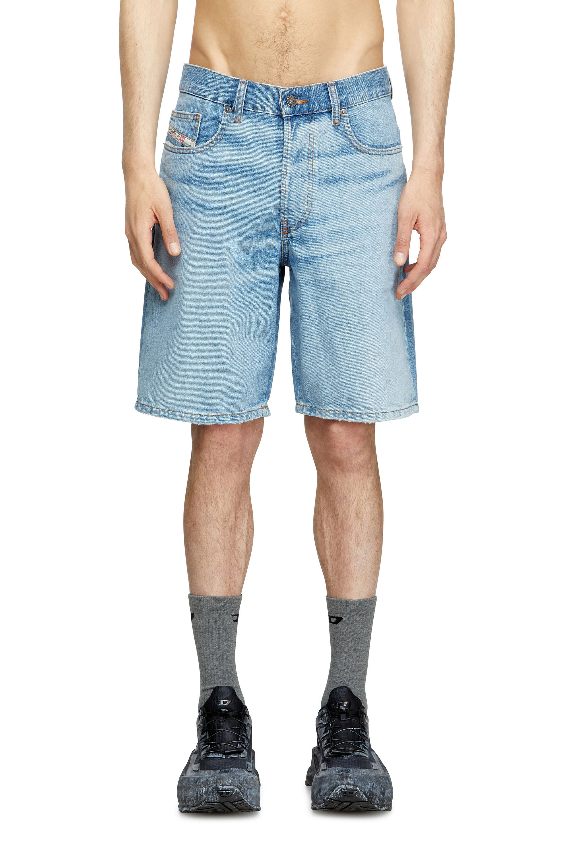 Diesel - REGULAR-SHORT, Herren Shorts aus Denim in Hellblau - 3