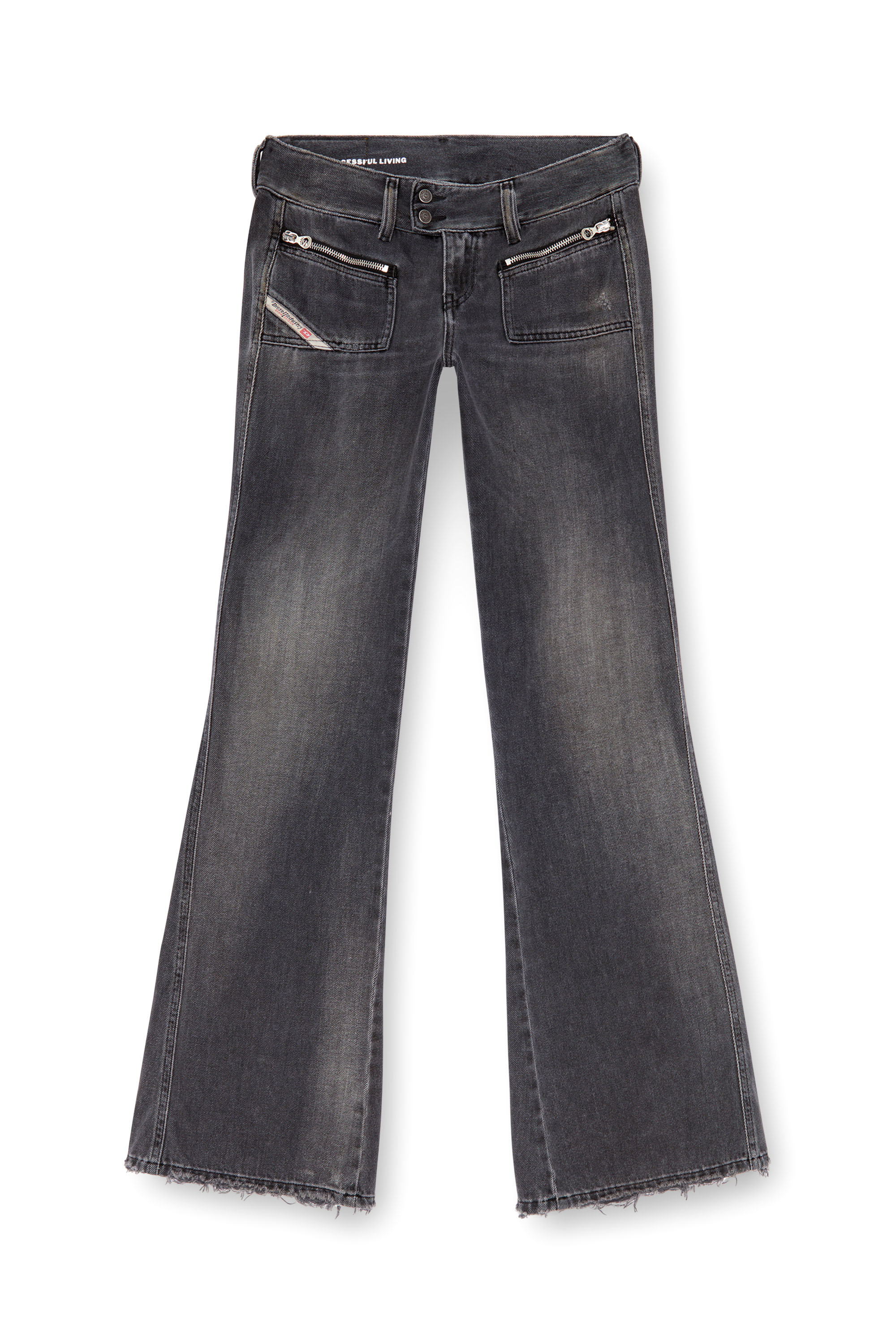 Diesel - Damen Bootcut Jeans D-Hush 09K14, Schwarz/Dunkelgrau - 3