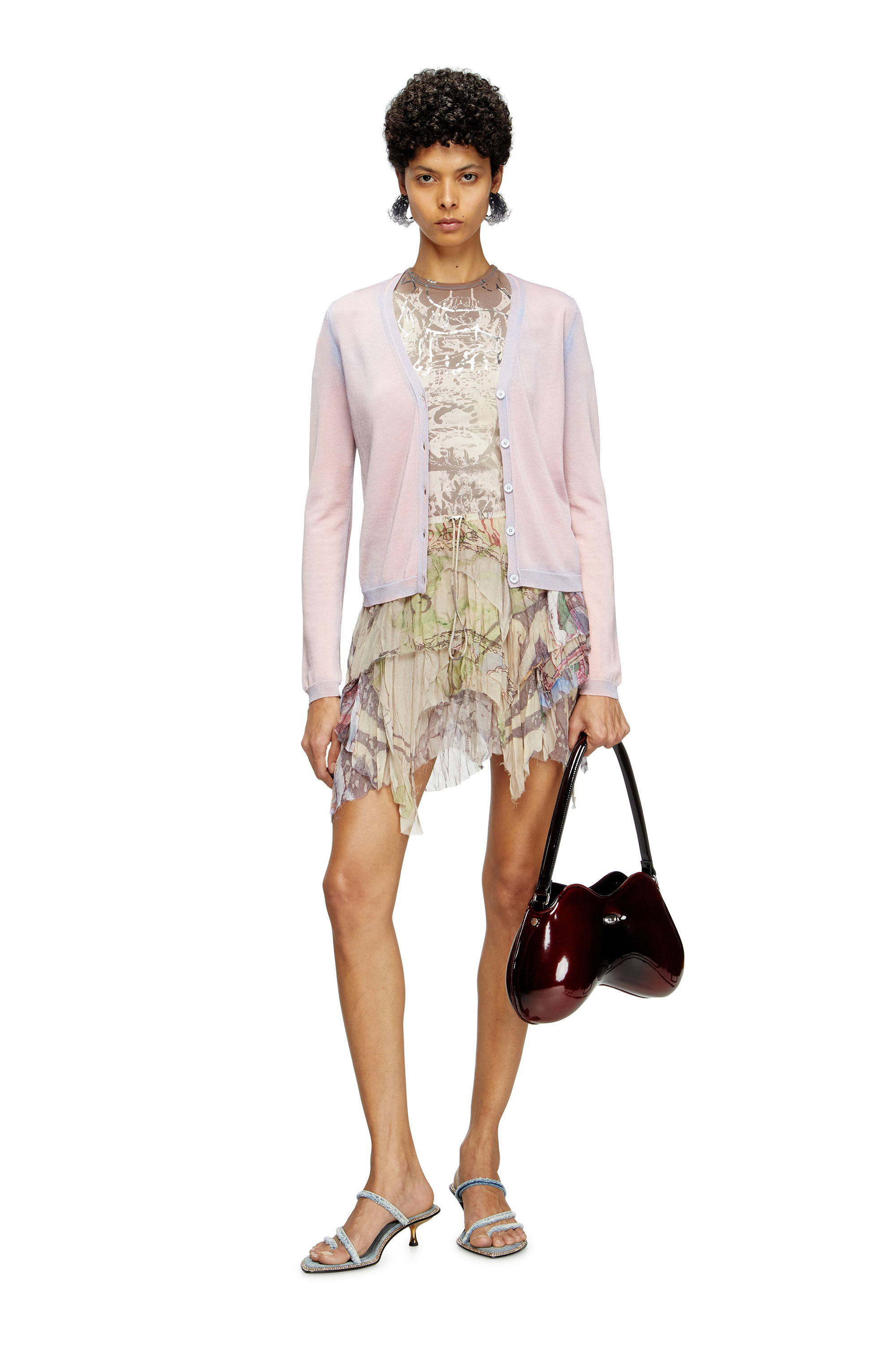 Diesel - M-VITTA, Damen Dégradé-Cardigan in Rosa - 2