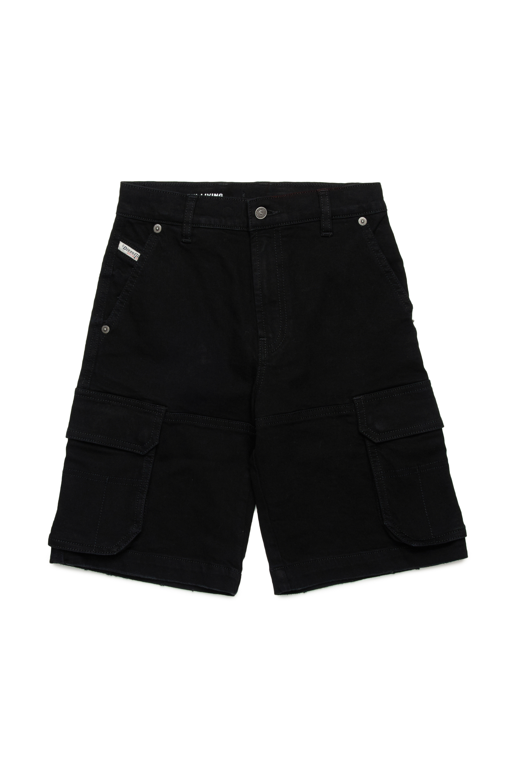 Diesel - PFISH-CARGO-SH-J, Herren Cargoshorts aus Denim in Schwarz - 1