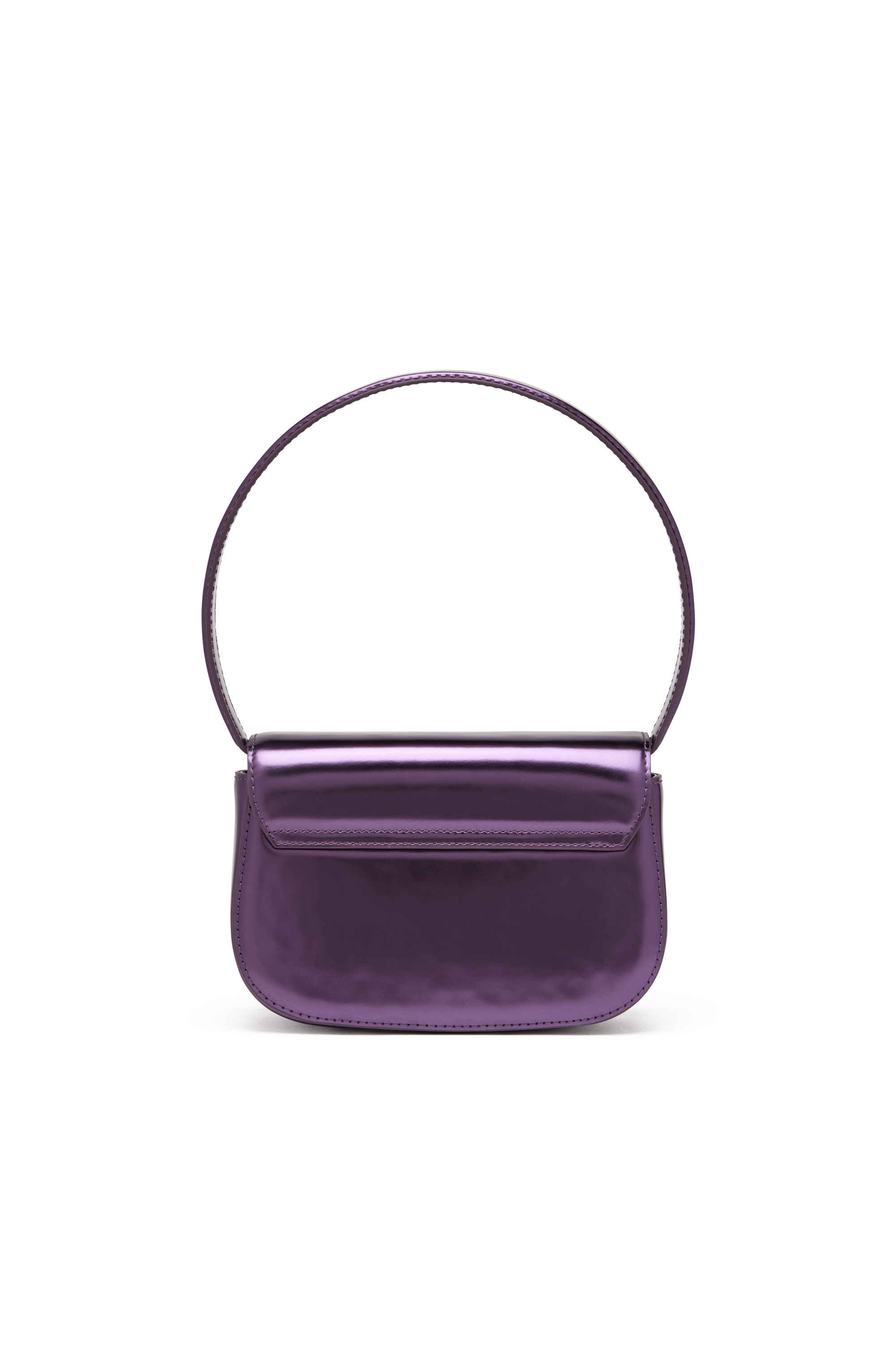 Diesel - 1DR, Damen 1DR-Ikonische Schultertasche aus Spiegel-Leder in Dunkelviolett - 3