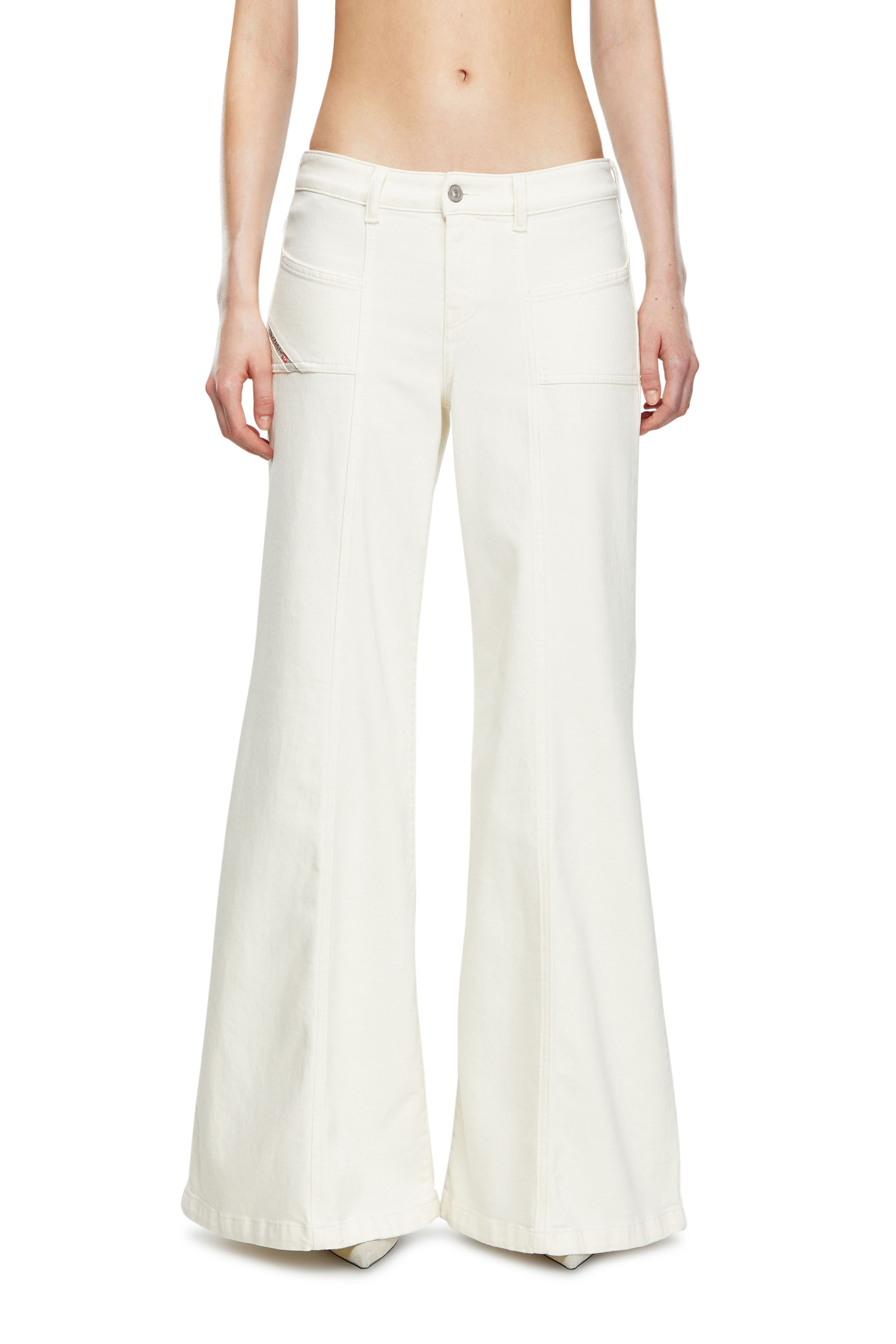 Diesel - Damen Flare Jeans D-Akii 09J68, Weiß - 1