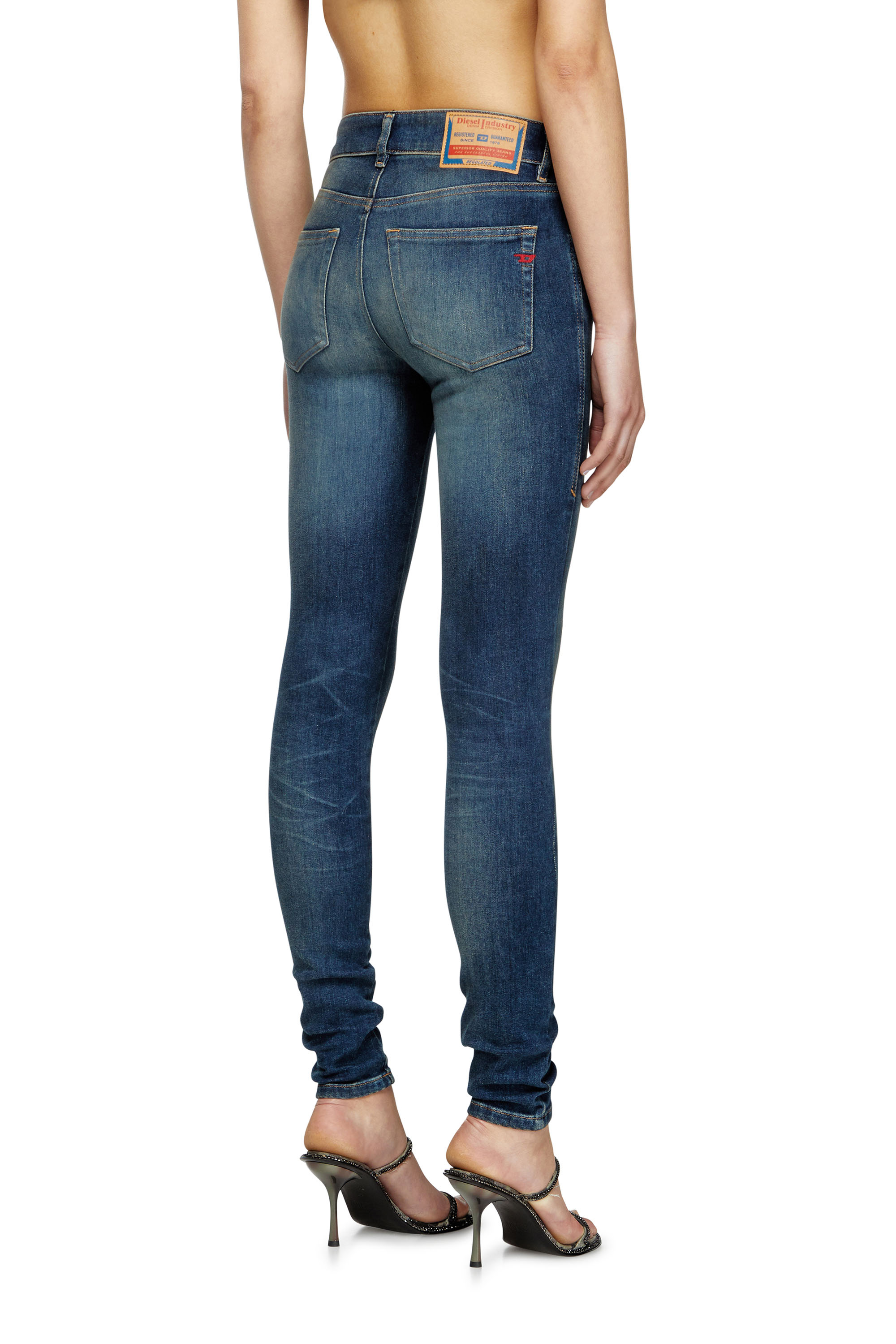 Diesel - Damen Skinny Jeans 2017 Slandy 09L95, Mittelblau - 4