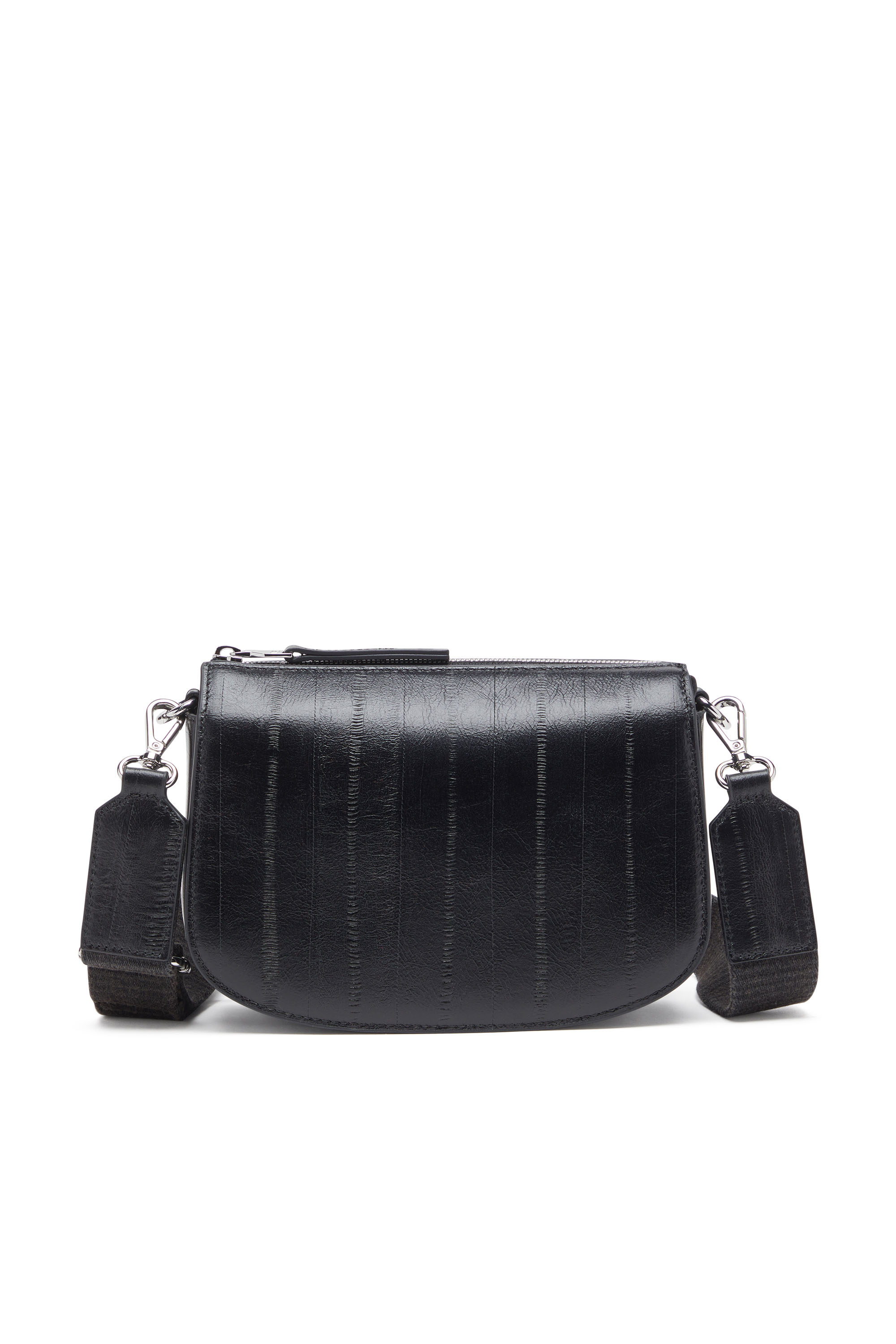 Diesel - 1DR CAMERA BAG, Unisex 1DR-Kameratasche aus Leder mit Aal-Effekt in Schwarz - 2