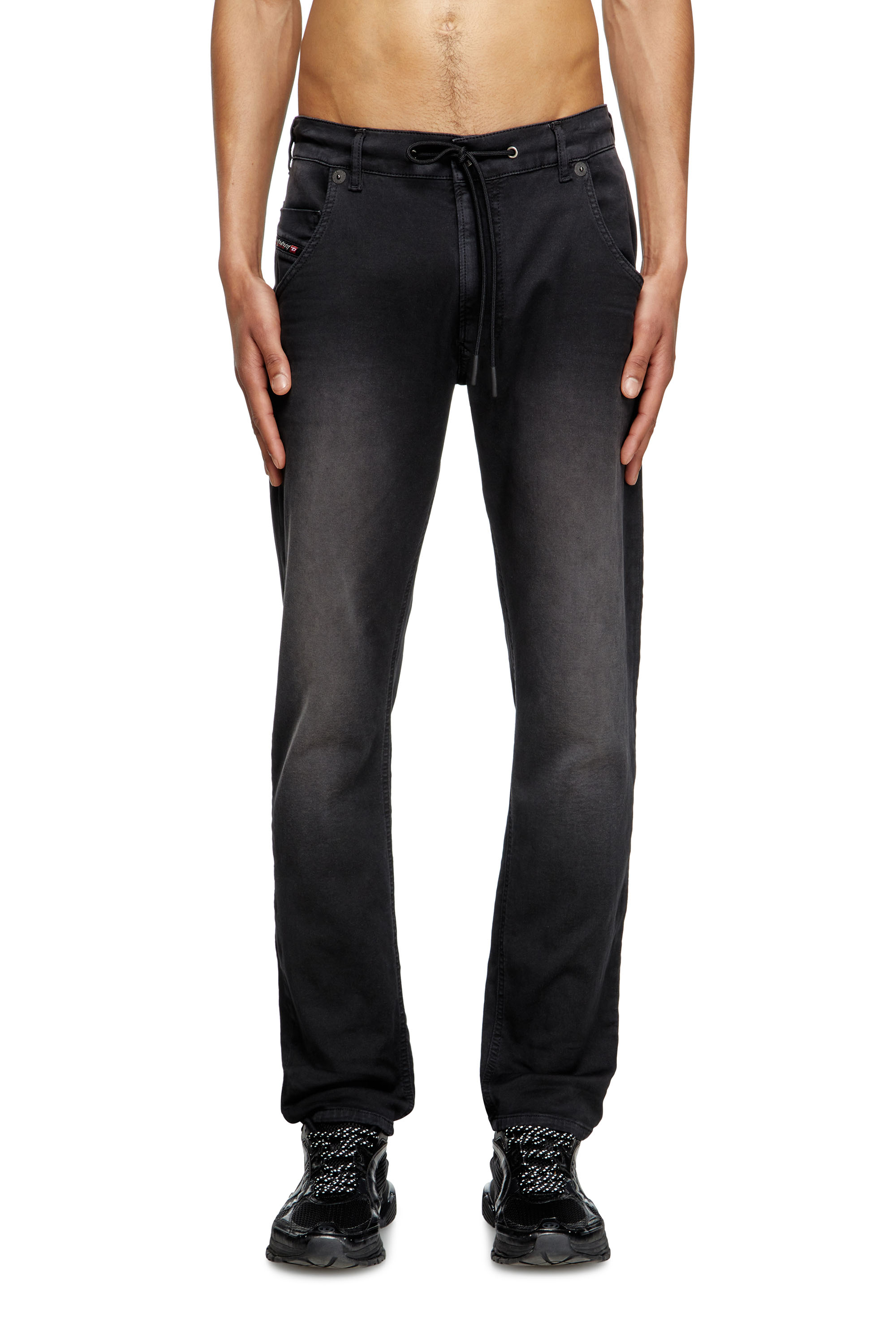 Diesel - Man's Regular 2032 D-Krooley Joggjeans® 0670M, Black/Dark grey - 1