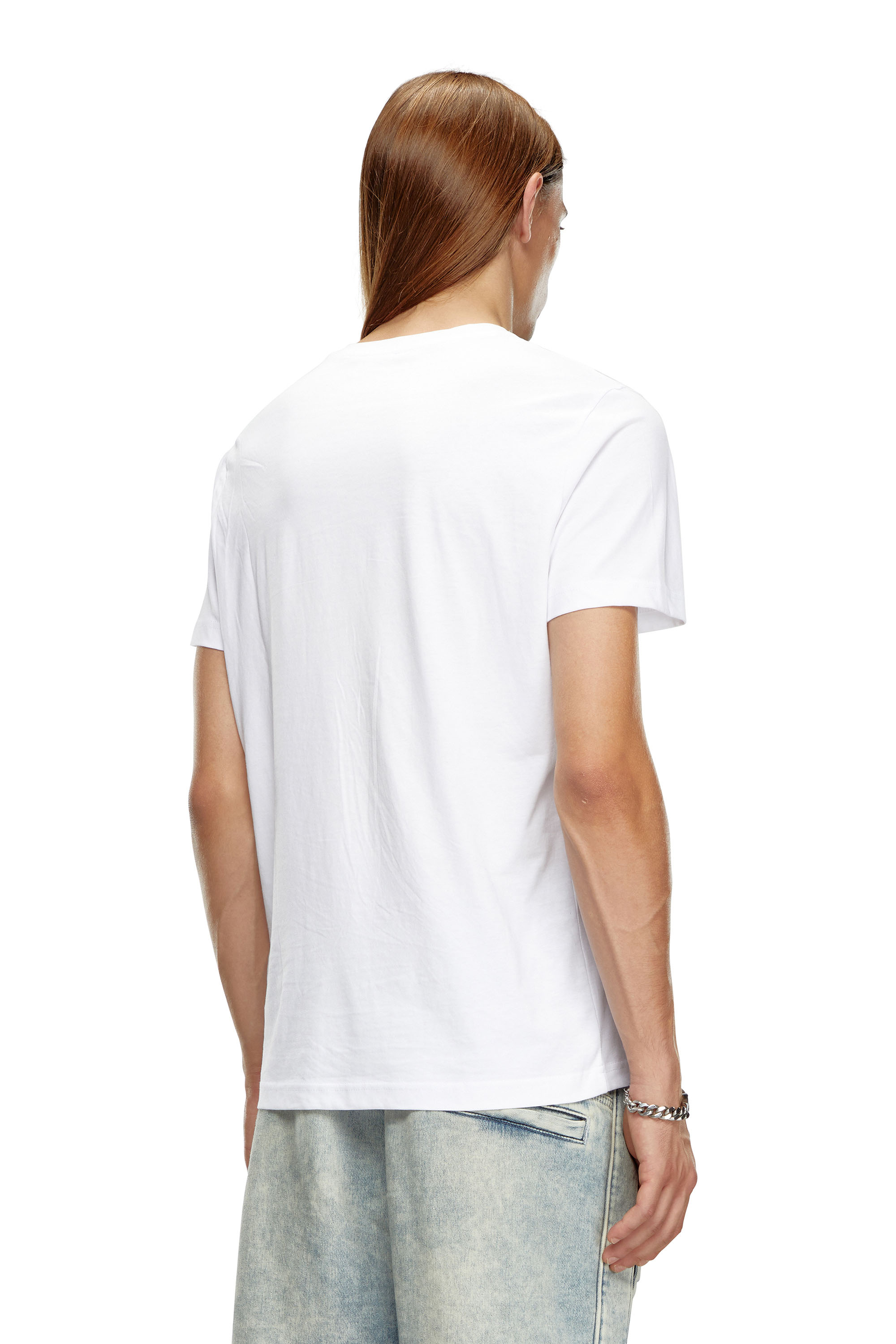 Diesel - T-DIEGOR-D, Herren T-Shirt mit D-Patch in Weiß - 4