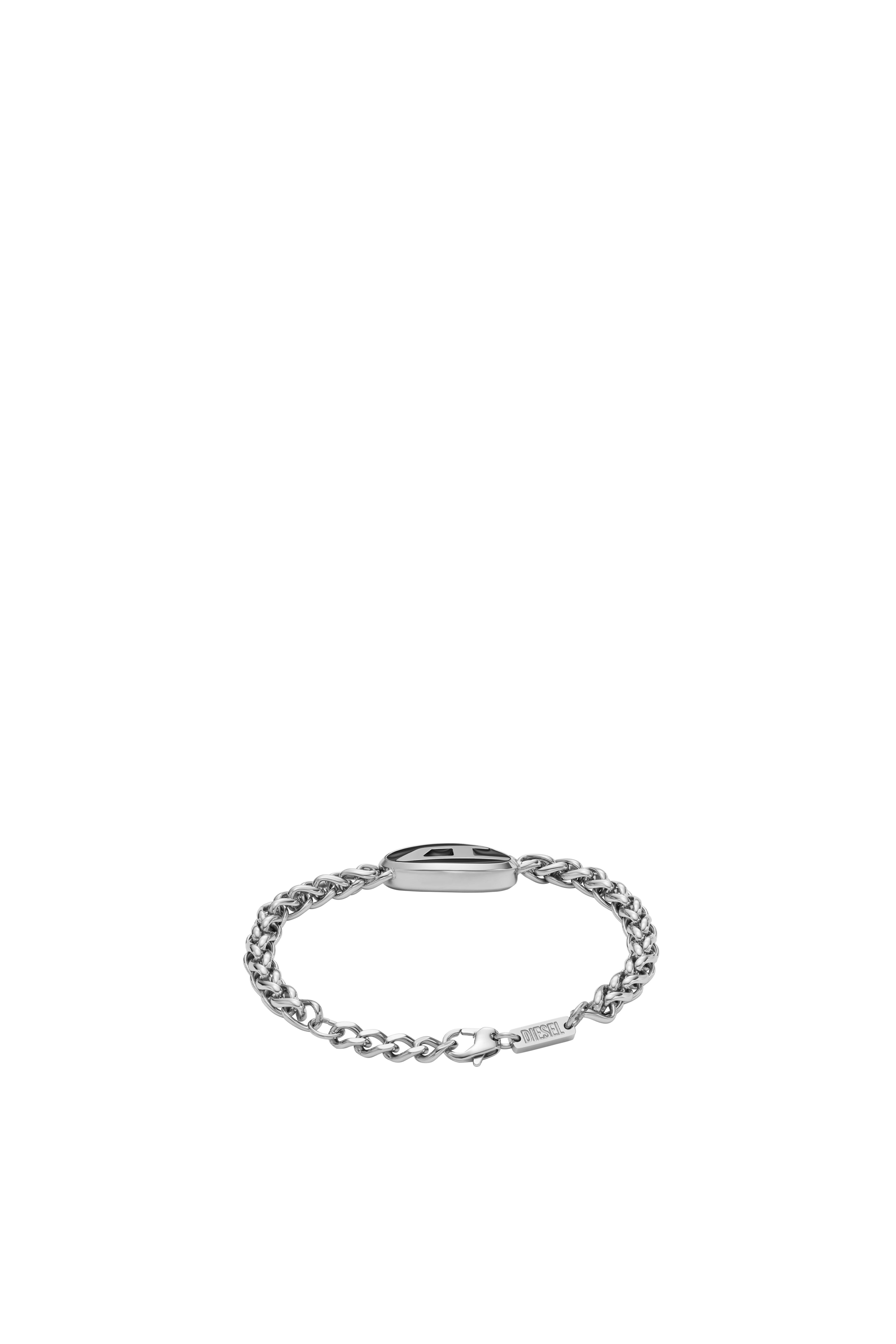 Diesel - DX1469, Unisex Kettenarmband aus Edelstahl in Silber/Schwarz - 2