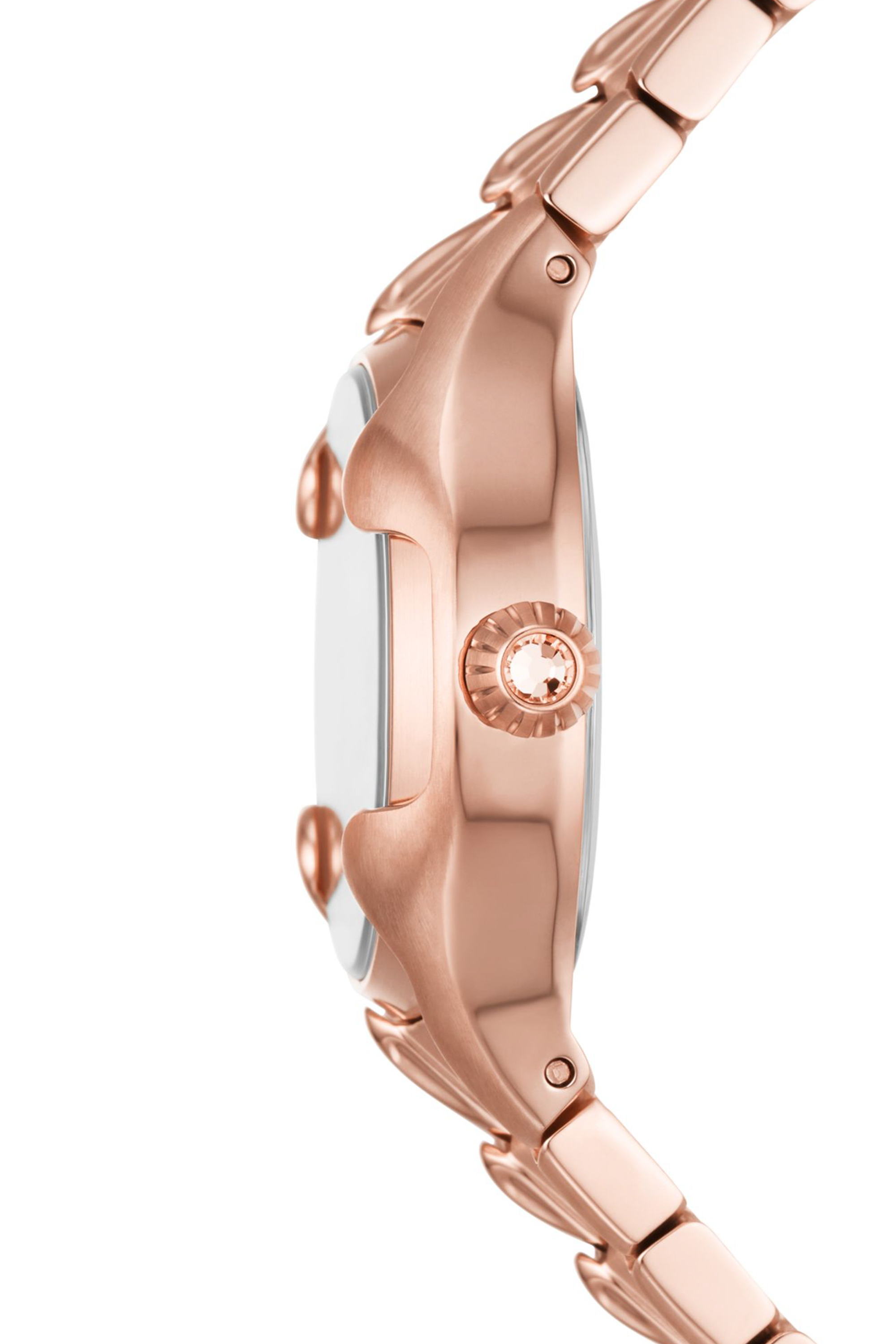 Diesel - DZ5604, Damen Vert Armbanduhr aus roségoldenem Edelstahl mit drei Zeigern in Rosa - 3