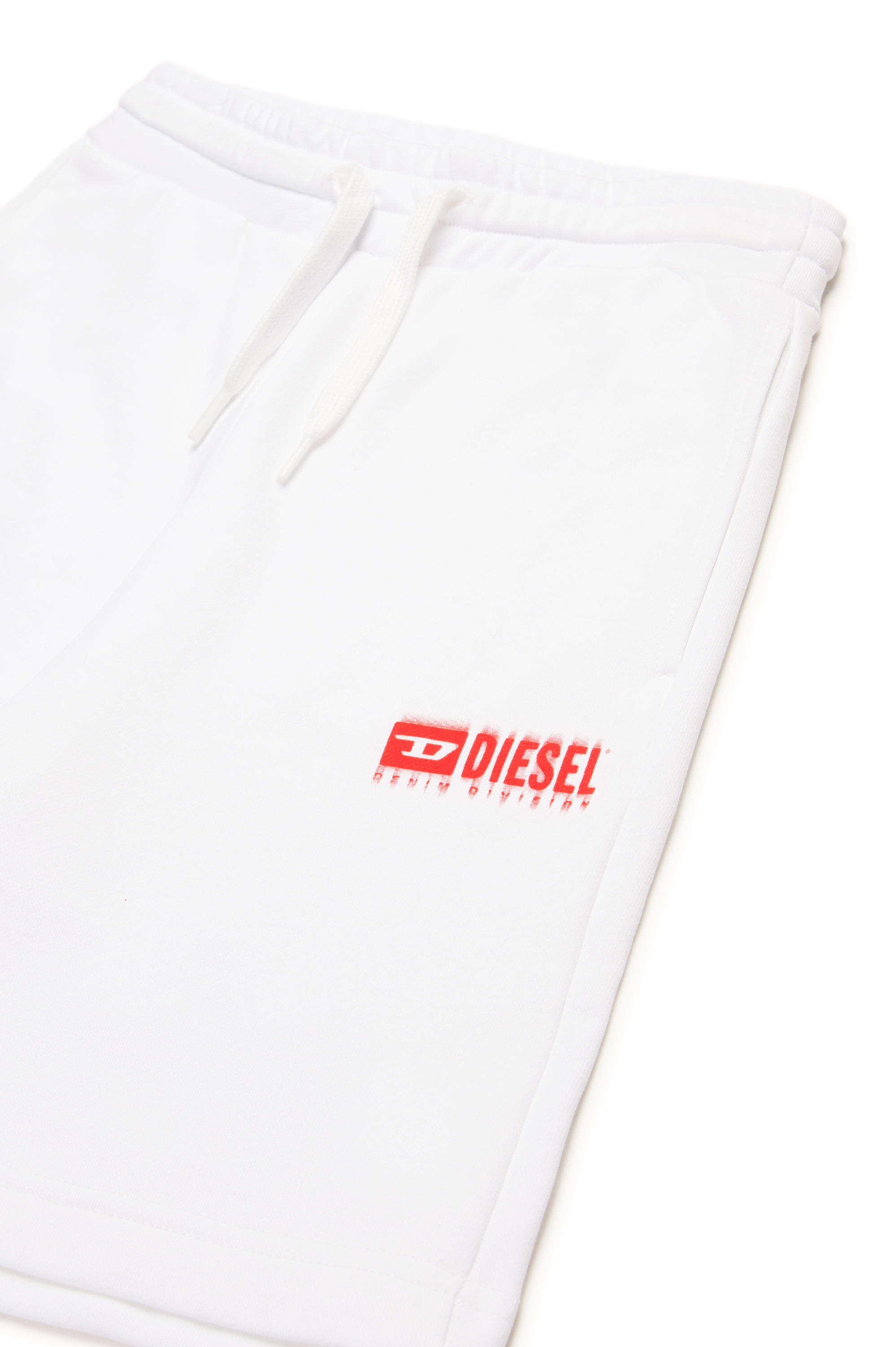 Diesel - PBASESHORT, Herren Sweatshorts mit Dégradé-Logo in Weiß - 3