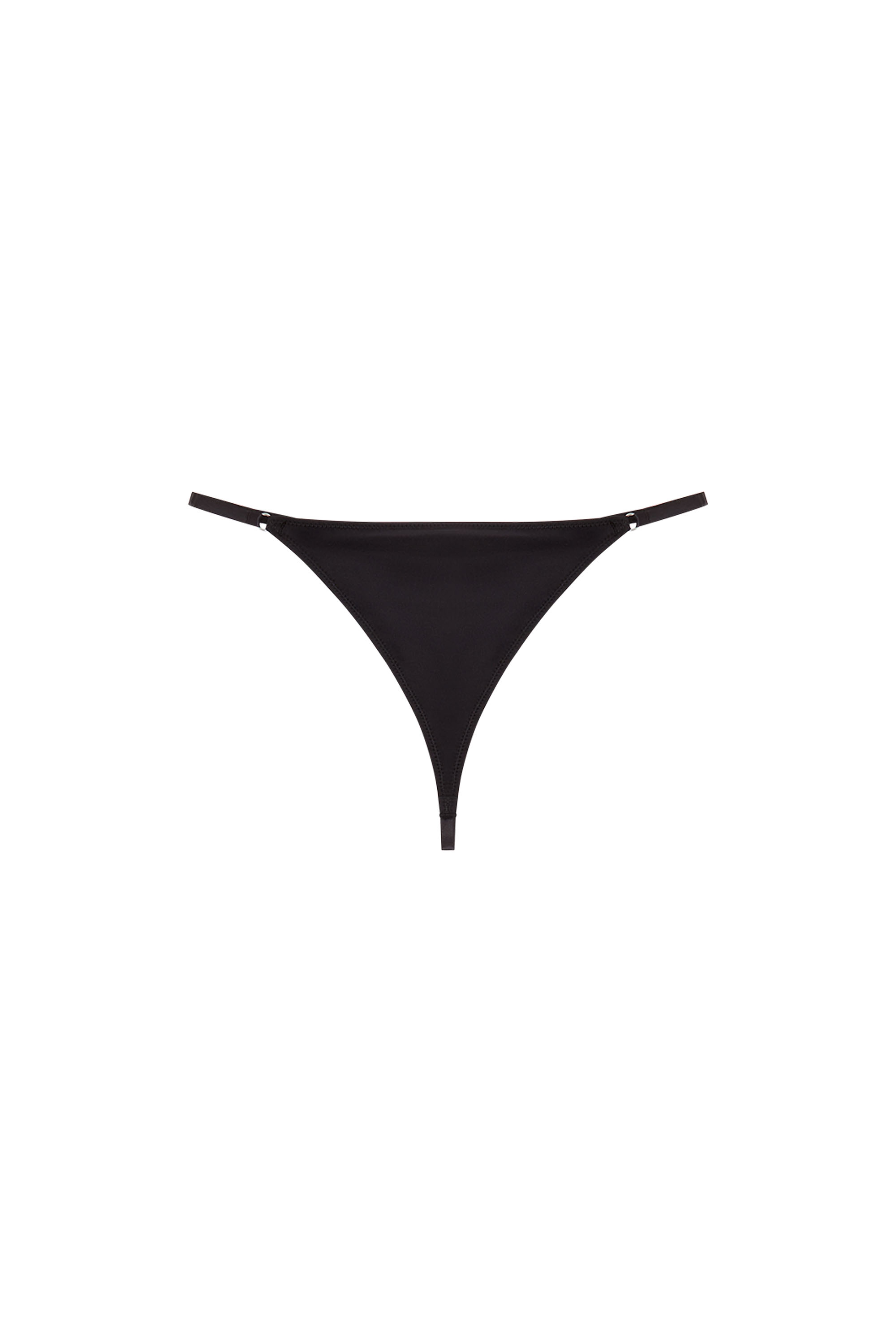 Diesel - UFST-OVAL-D-STRING, Damen String aus Mikrofaser mit Oval D-Plakette in Schwarz - 4