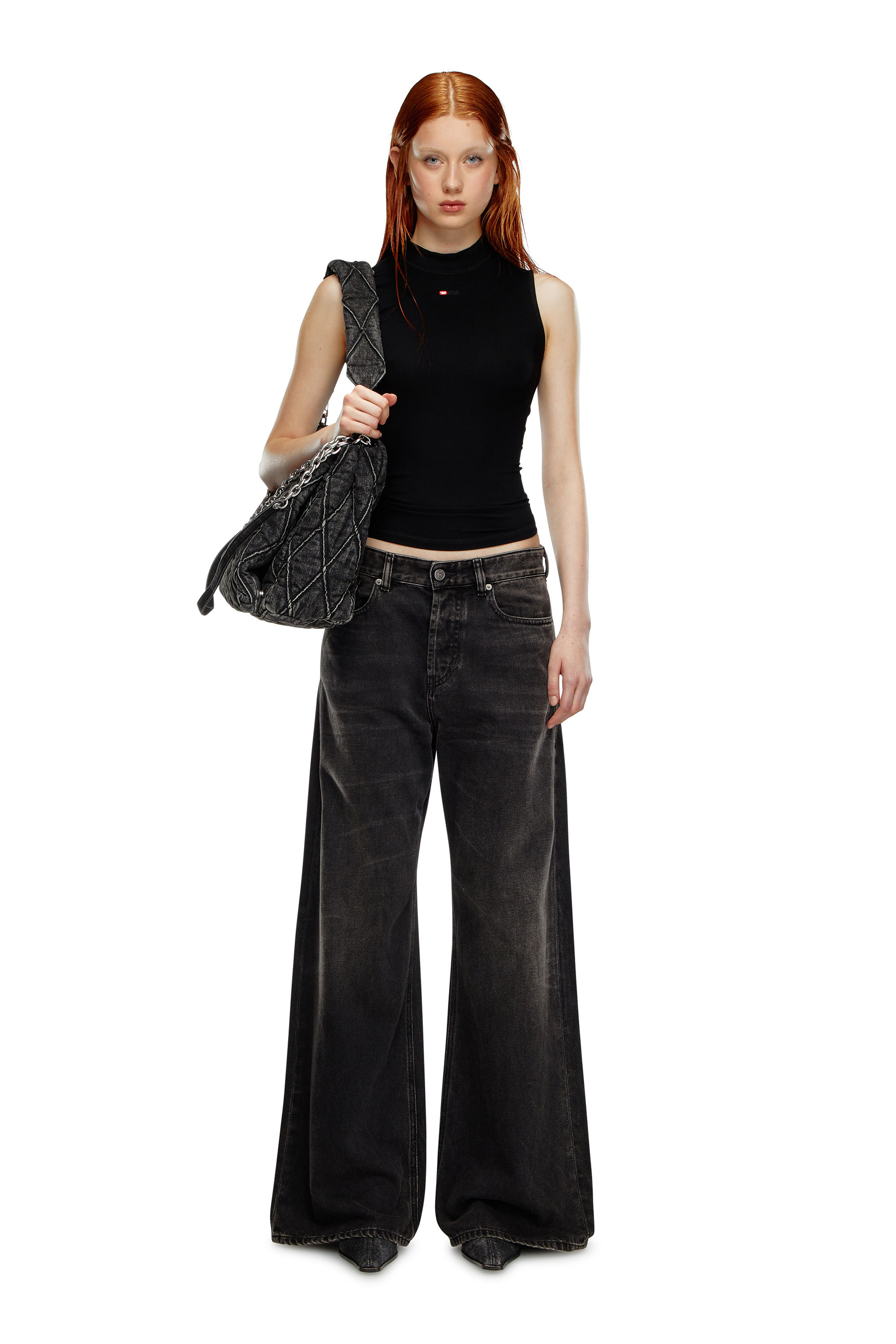 Diesel - Damen Relaxed Jeans 1996 D-Sire 09J96, Schwarz/Dunkelgrau - 2