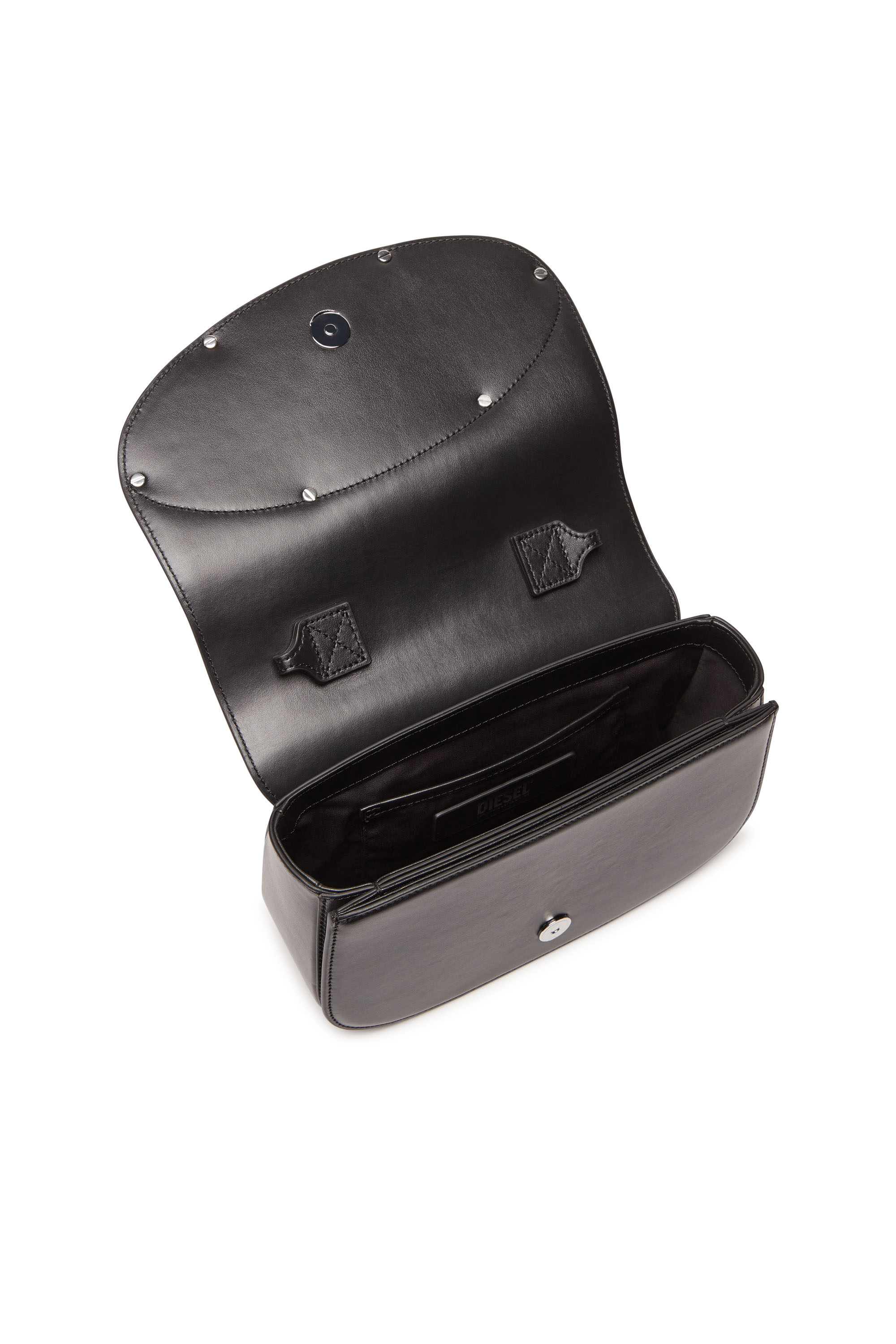 Diesel - 1DR M, Damen 1DR M-Ikonische Schultertasche aus Leder in Medium in Schwarz - 4