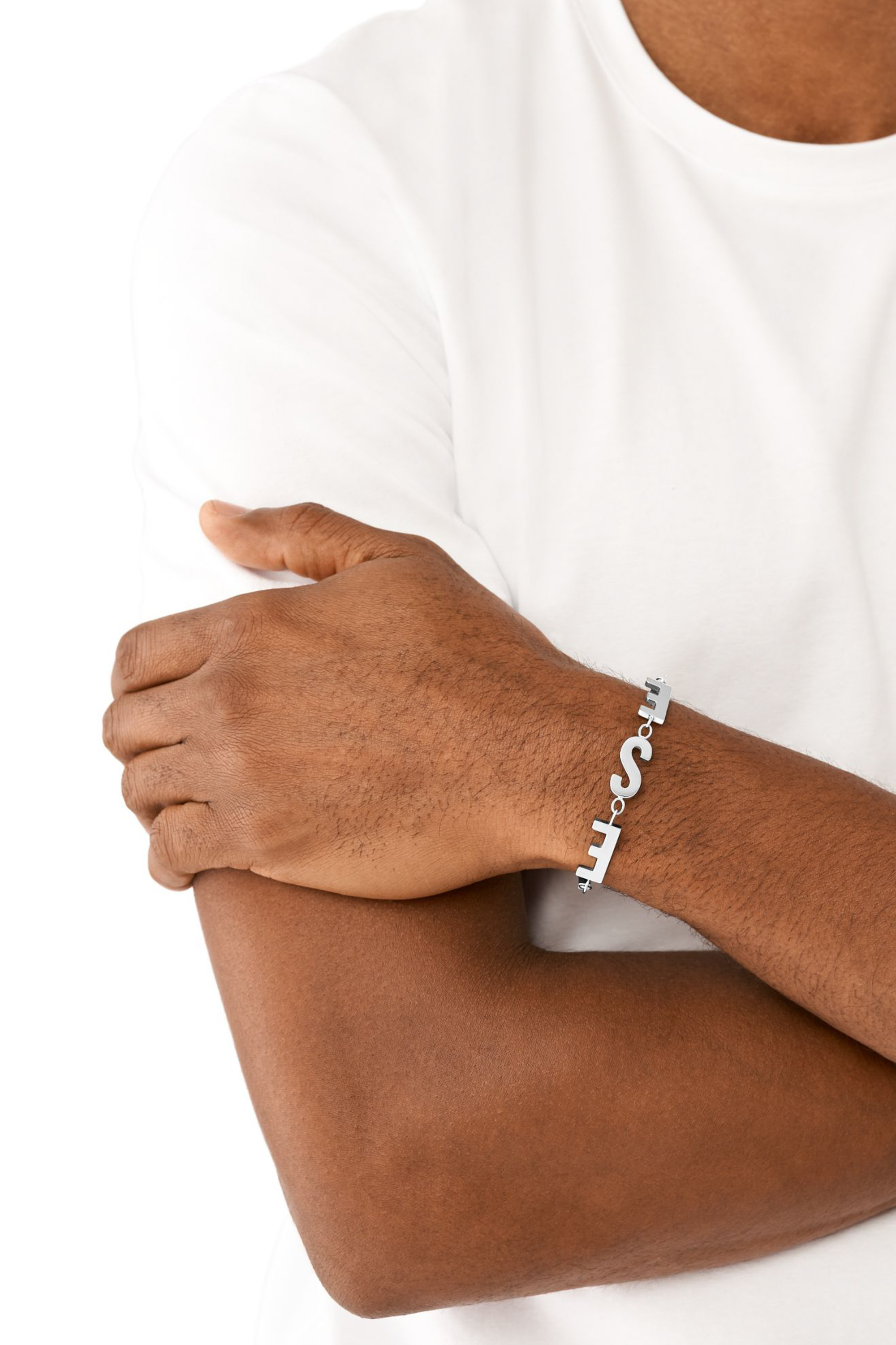 Diesel - DX1490, Unisex Kettenarmband aus Edelstahl in Silber - 3