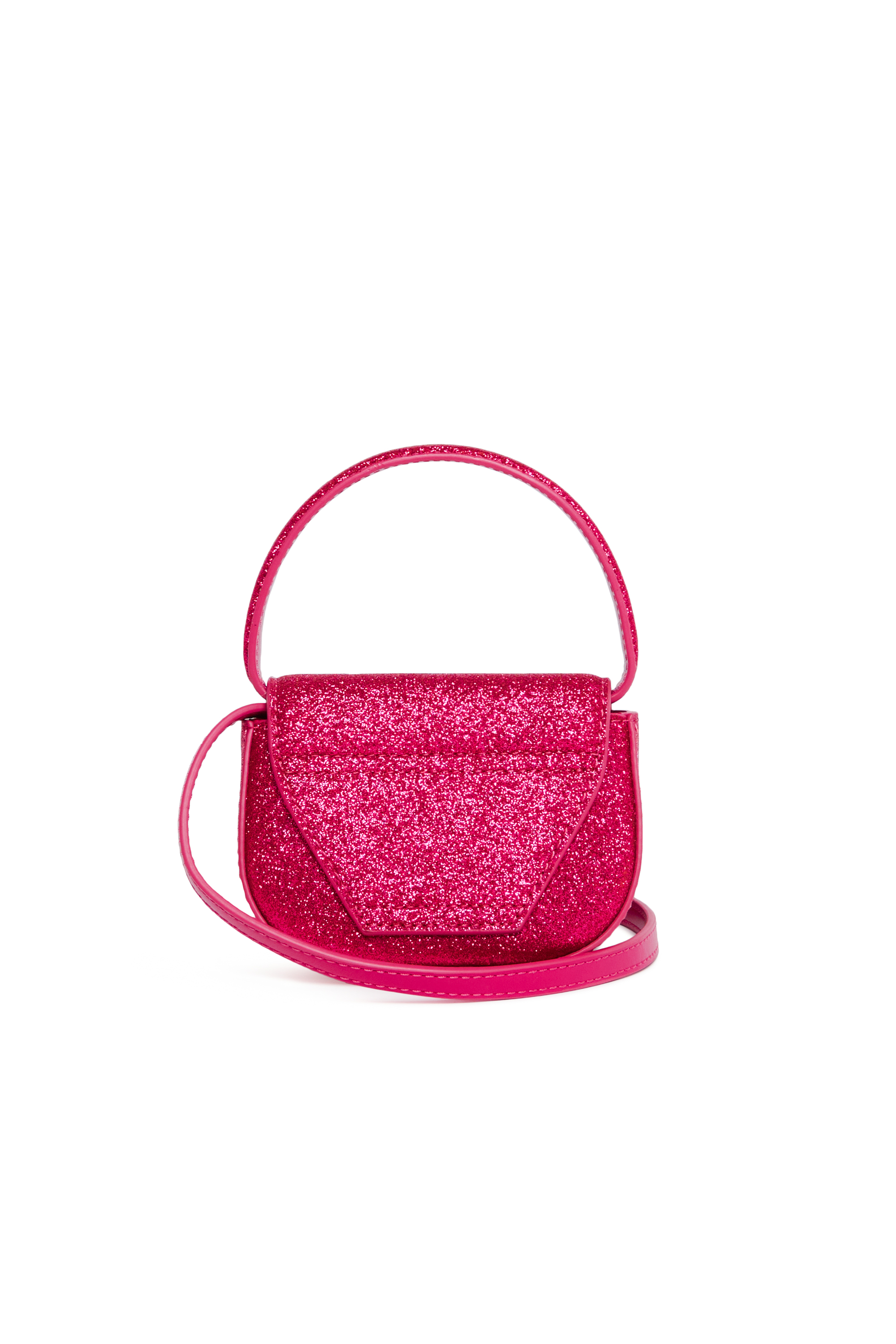 Diesel - 1DR XS, Damen Ikonische Minitasche aus Glitzerstoff in Rosa - 2