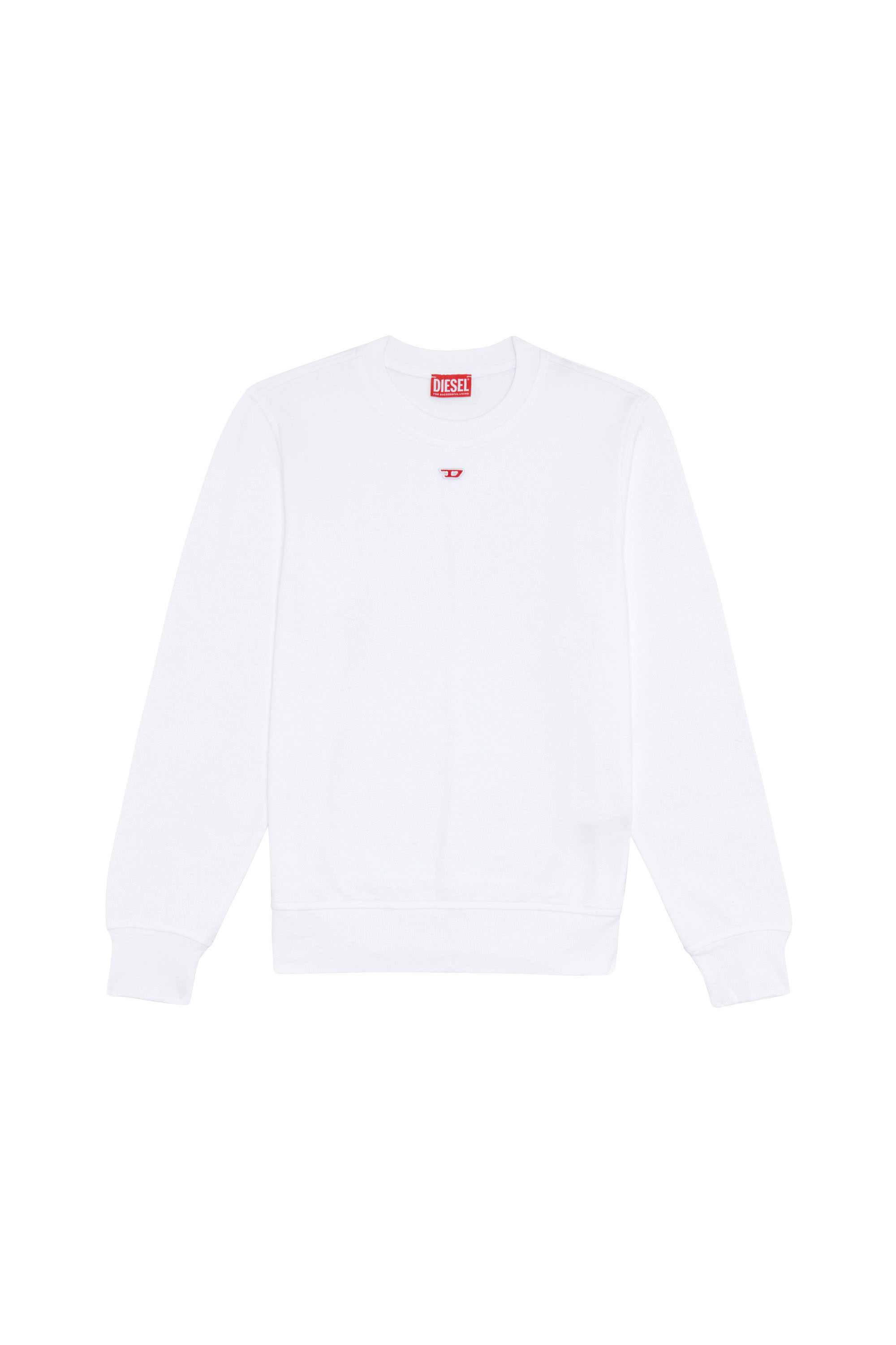 Diesel - S-GINN-D, Damen Sweatshirt mit D-Logo in Weiß - 3