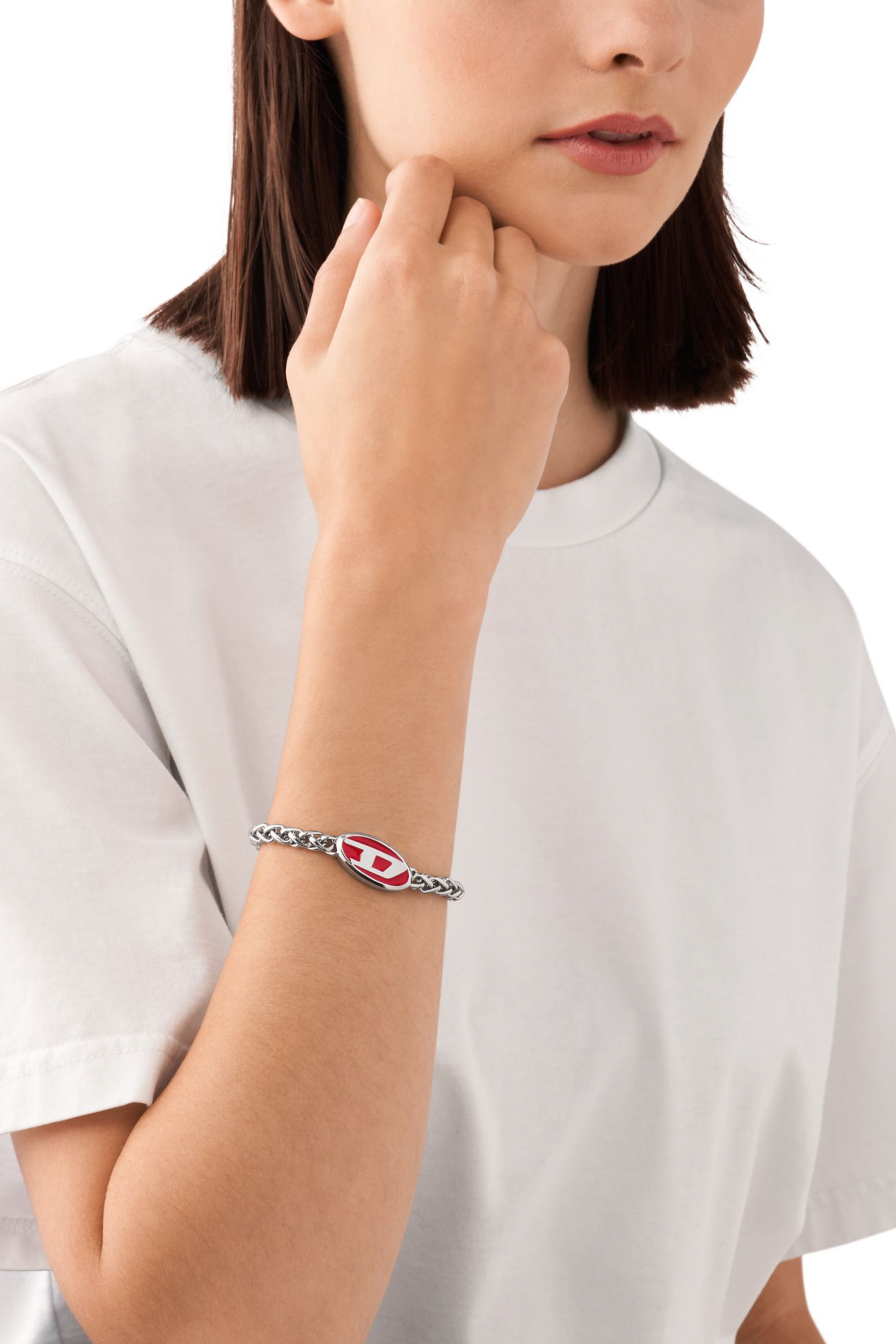 Diesel - DX1445, Unisex Kettenarmband aus Edelstahl in Silber - 3