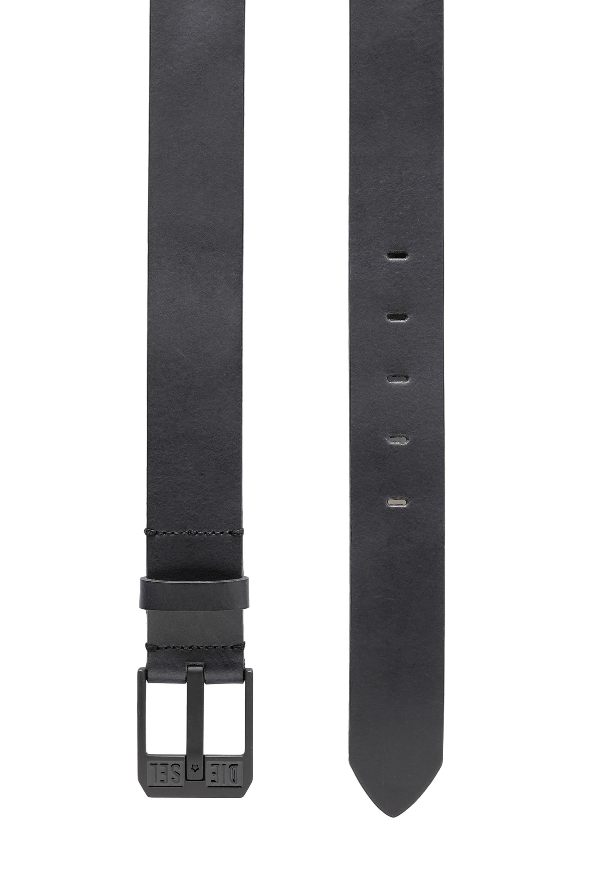 Diesel - BLUESTAR II, Herren 3.9cm Gürtel aus Leder mit Sternen-Logo-Schließe in Dunkelgrau - 3