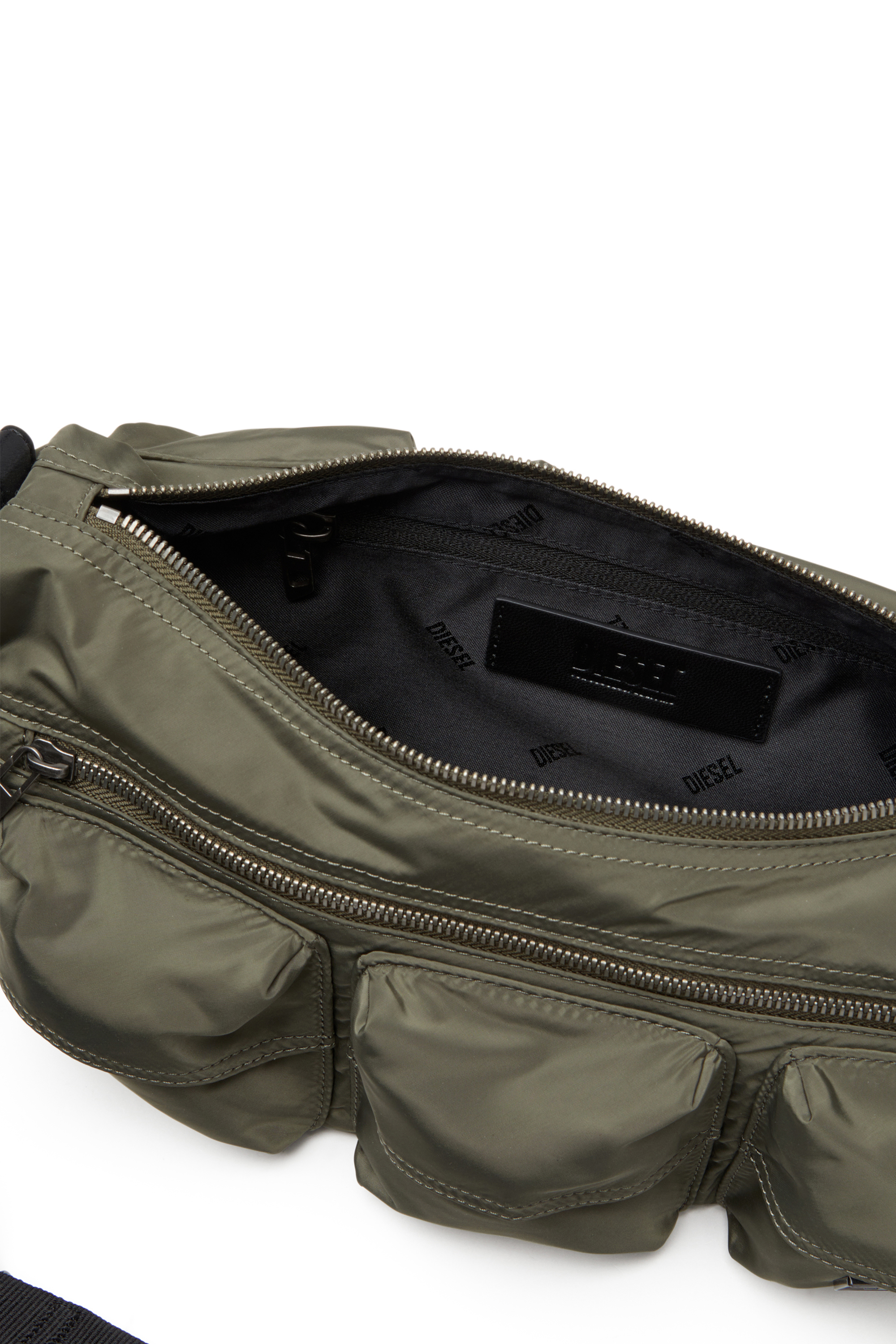 Diesel - MULTI-PKTS SHOULDER BAG X, Unisex Multipocket-Utility-Tasche in Grün - 4