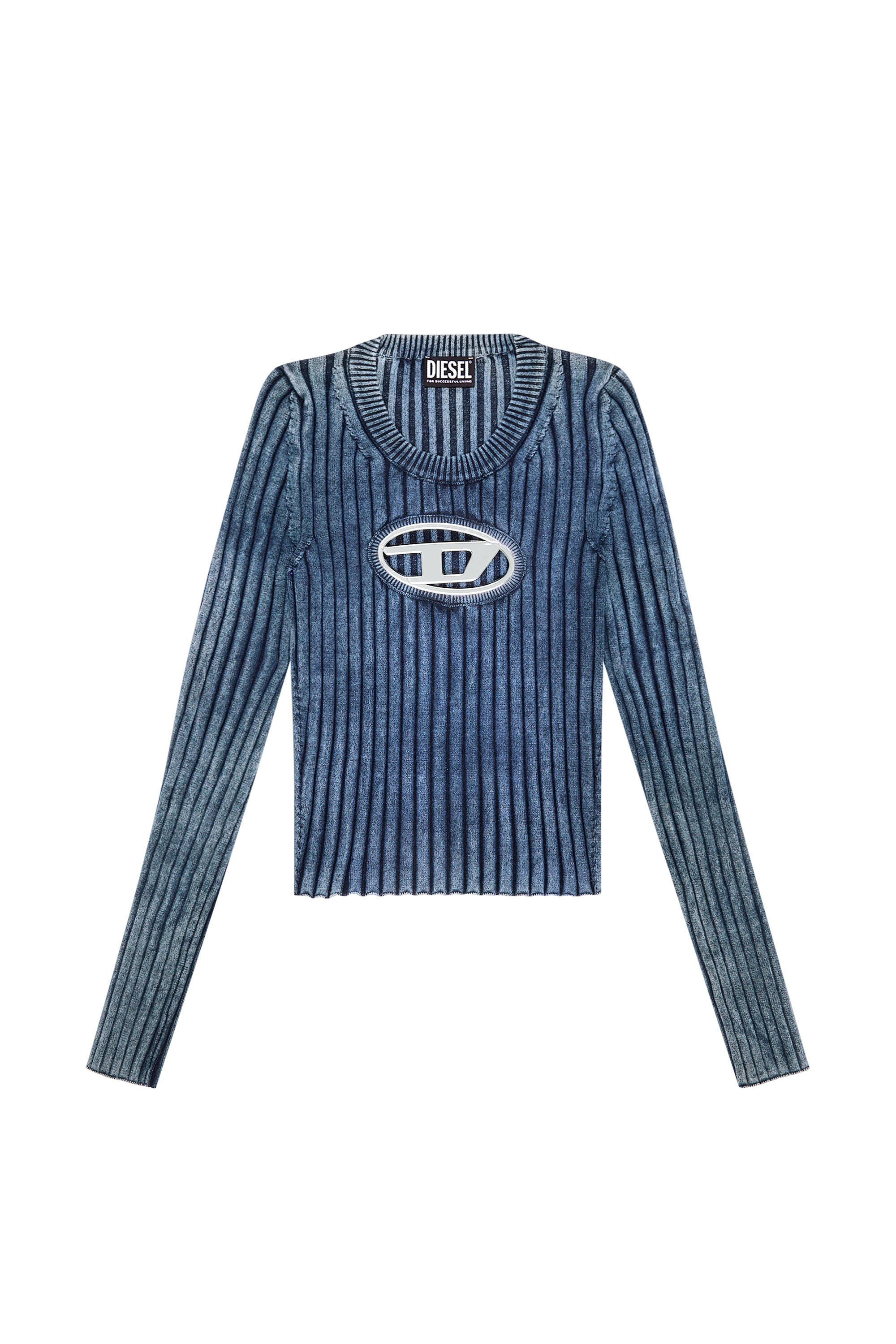 Diesel - M-ANCHOR, Damen Bouclé-Pullover in Blau - 3