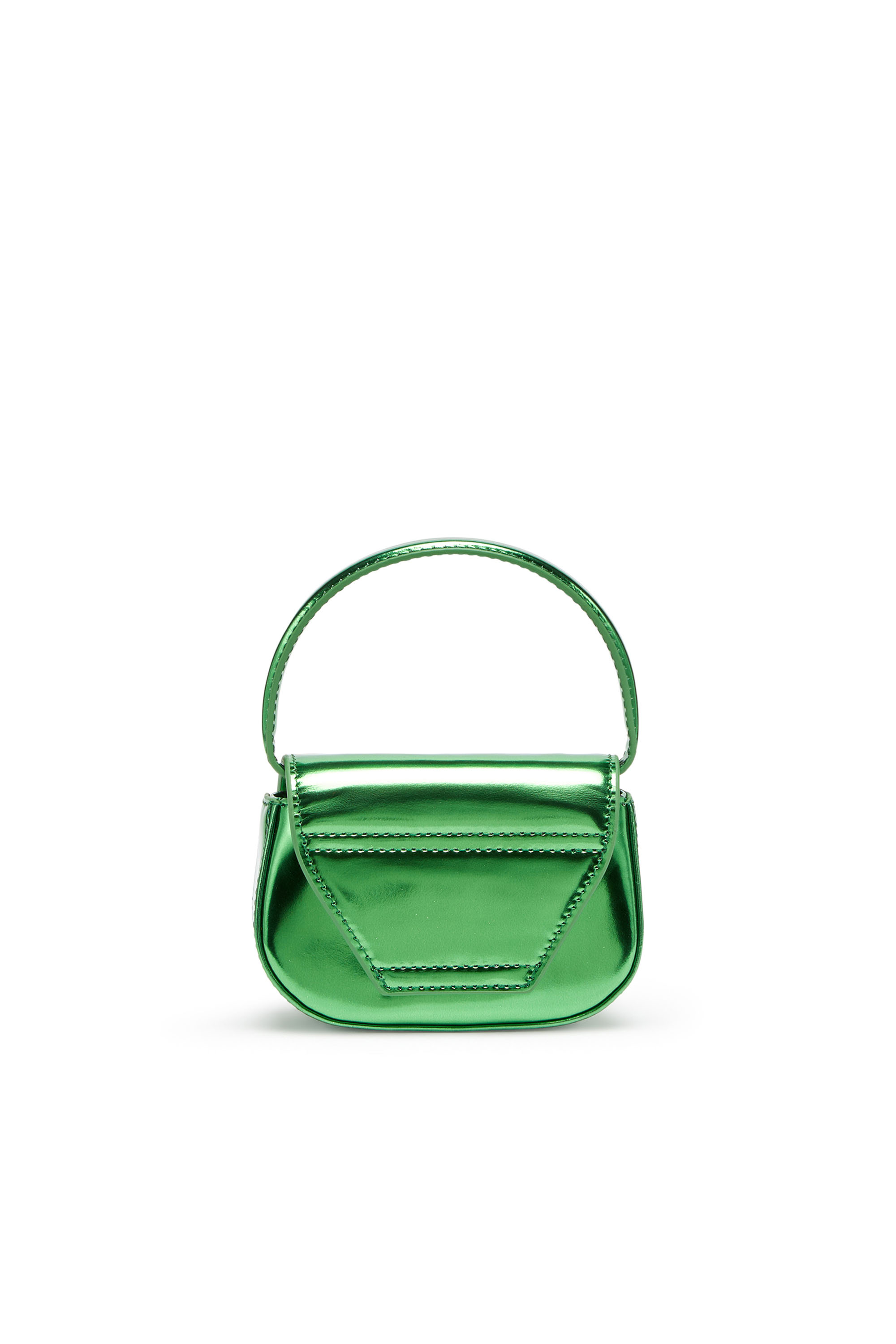 Diesel - 1DR-XS-S, Damen 1DR-XS-S-Ikonische Mini-Tasche aus Leder in Spiegeloptik in Grün - 3