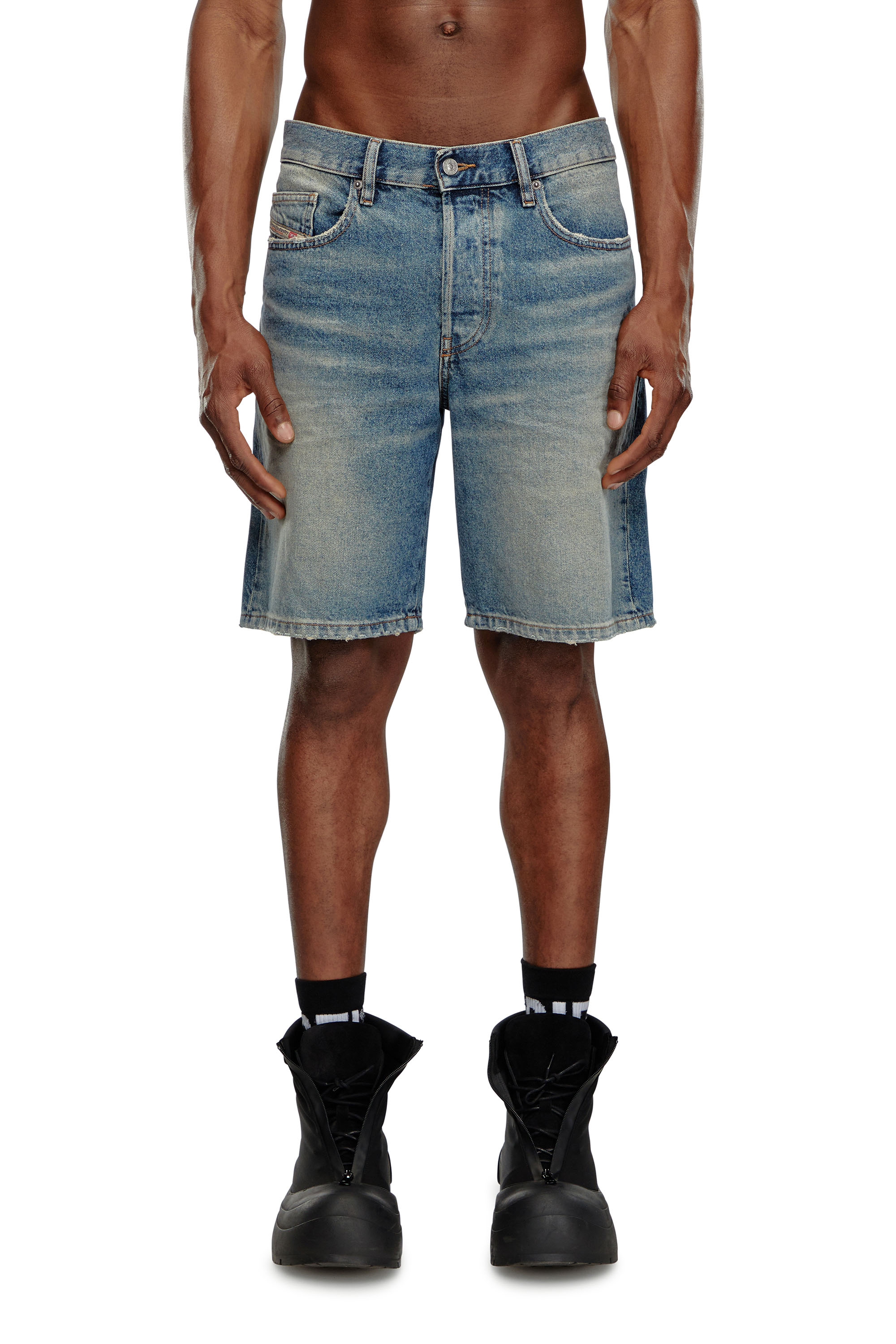 Diesel - REGULAR-SHORT, Herren Shorts aus Denim in Mittelblau - 1