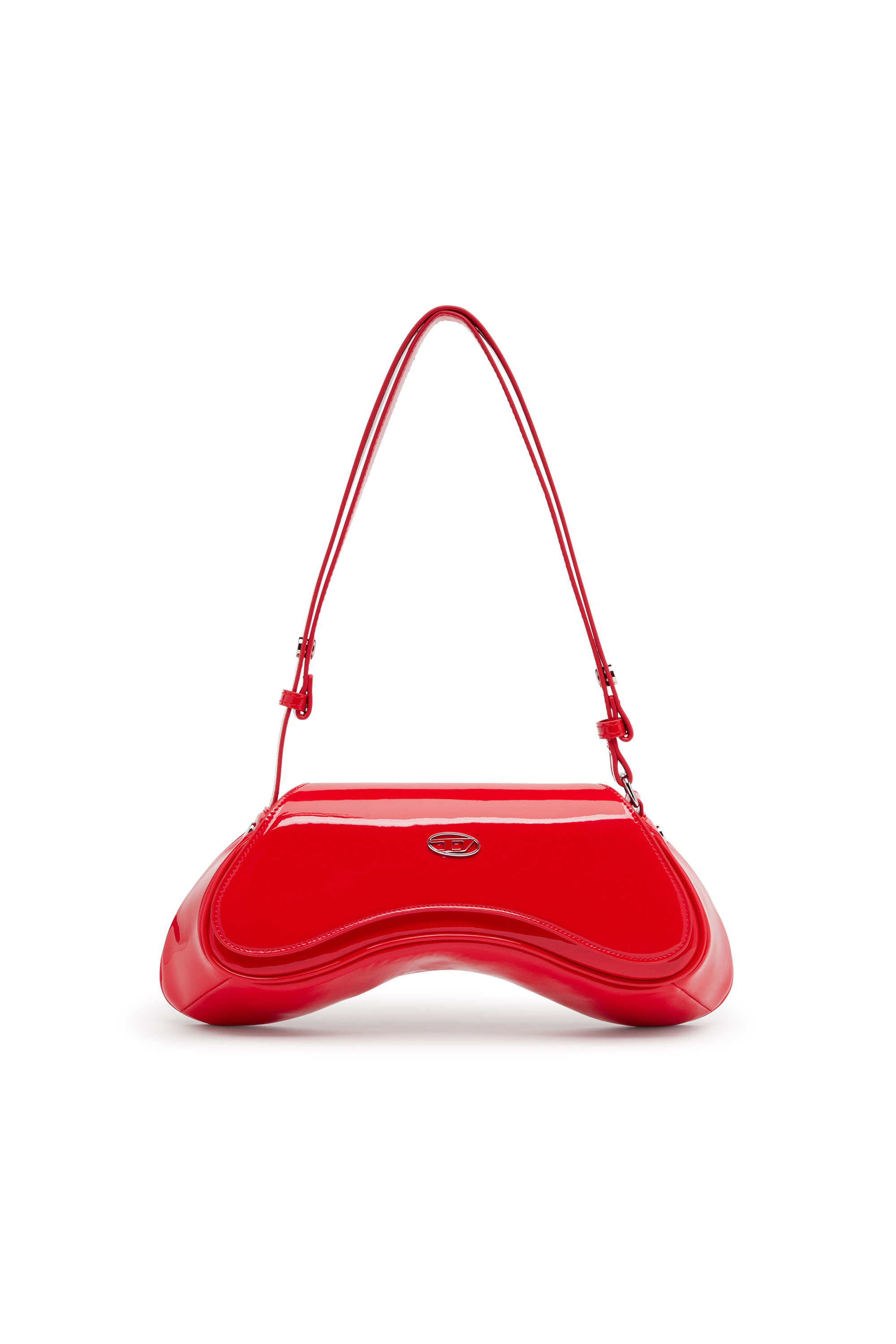 Diesel - PLAY CROSSBODY, Damen Play-Glänzende Crossbody-Tasche in Rot - 1