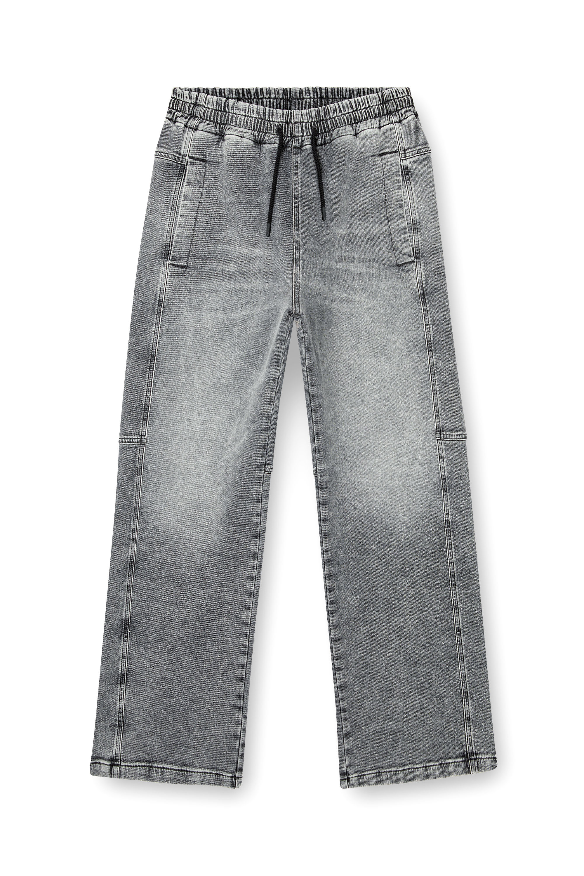 Diesel - Unisex Relaxed D-Martyans Track Denim 0BEBR, Schwarz/Dunkelgrau - 4