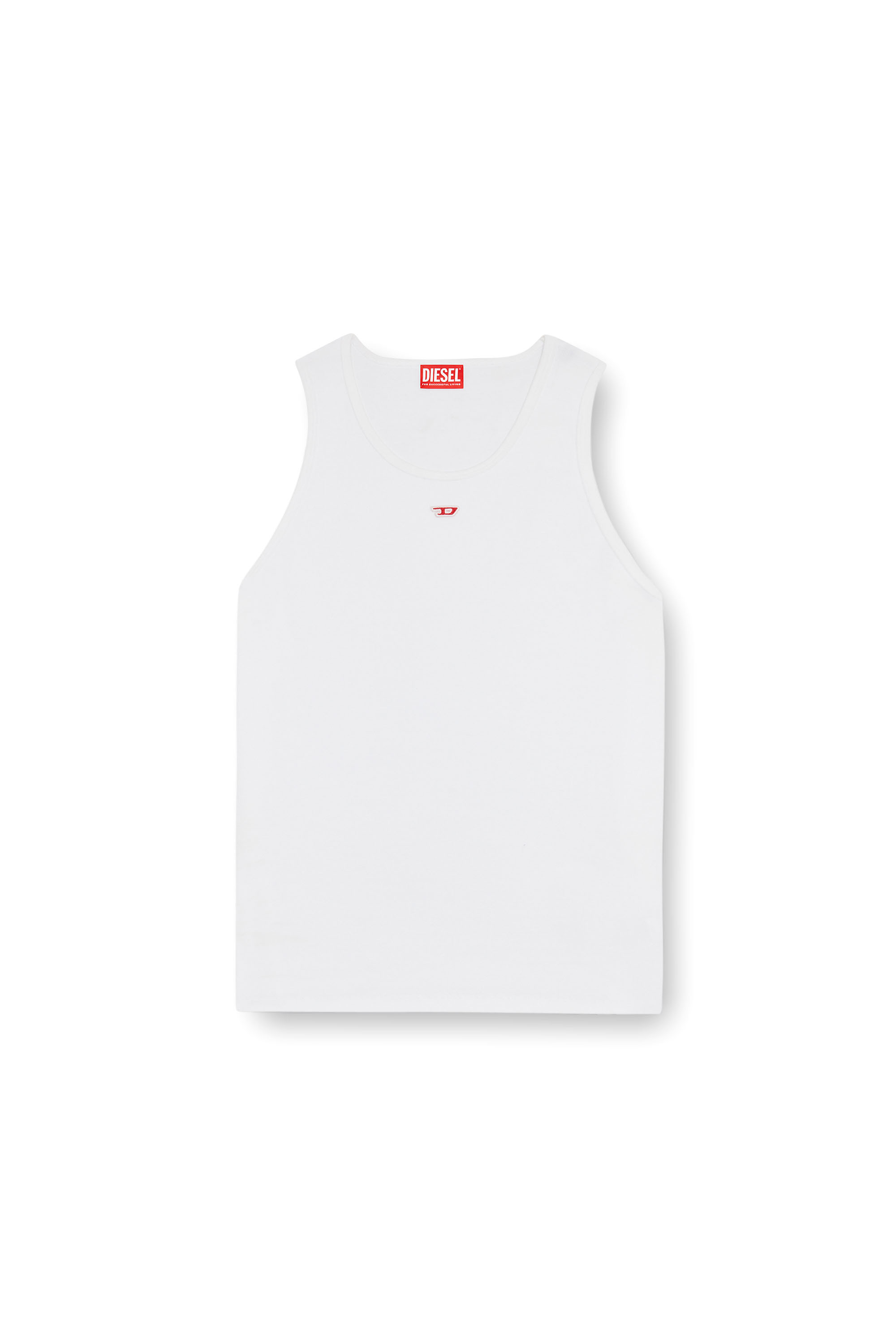 Diesel - T-LIFTY-D, Herren Tanktop mit Mini-D-Logo-Patch in Weiß - 3