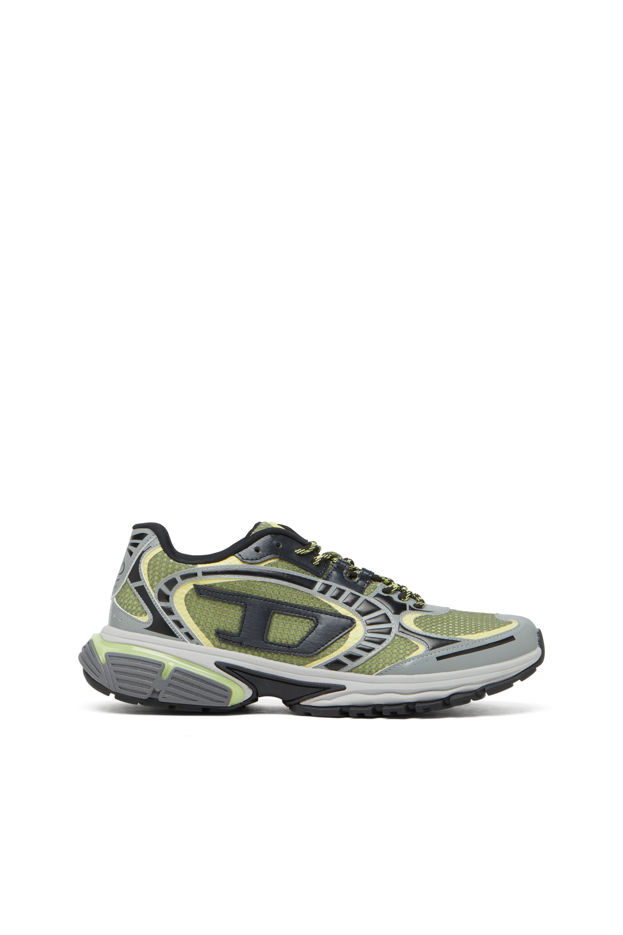 Diesel - S-PRO-V-DENSE LOW, Herren S-Pro-V-Dense-Sneakers aus Mesh mit Oval D-Logo in Grau/Grün - 1