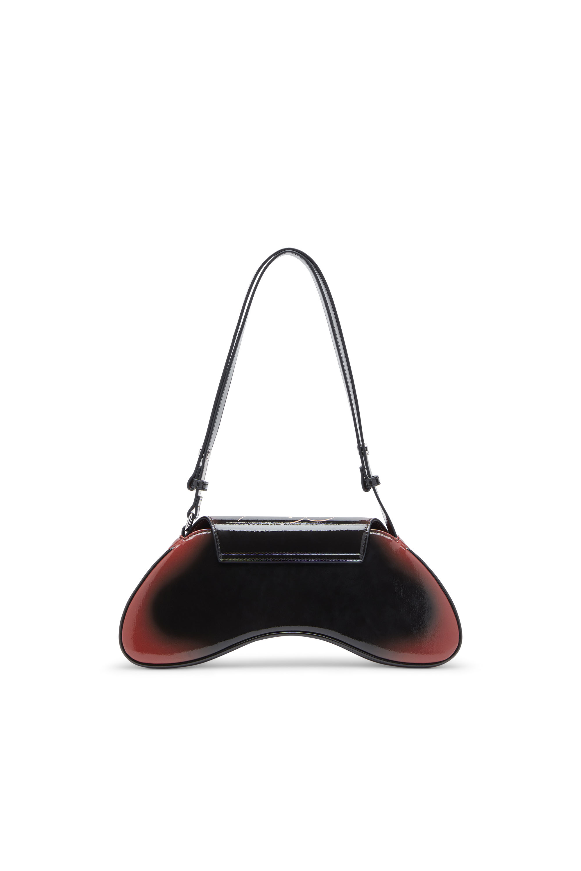 Diesel - PLAY CROSSBODY, Damen Play-Schultertasche mit glänzendem PU-Print in Schwarz/Braun - 2
